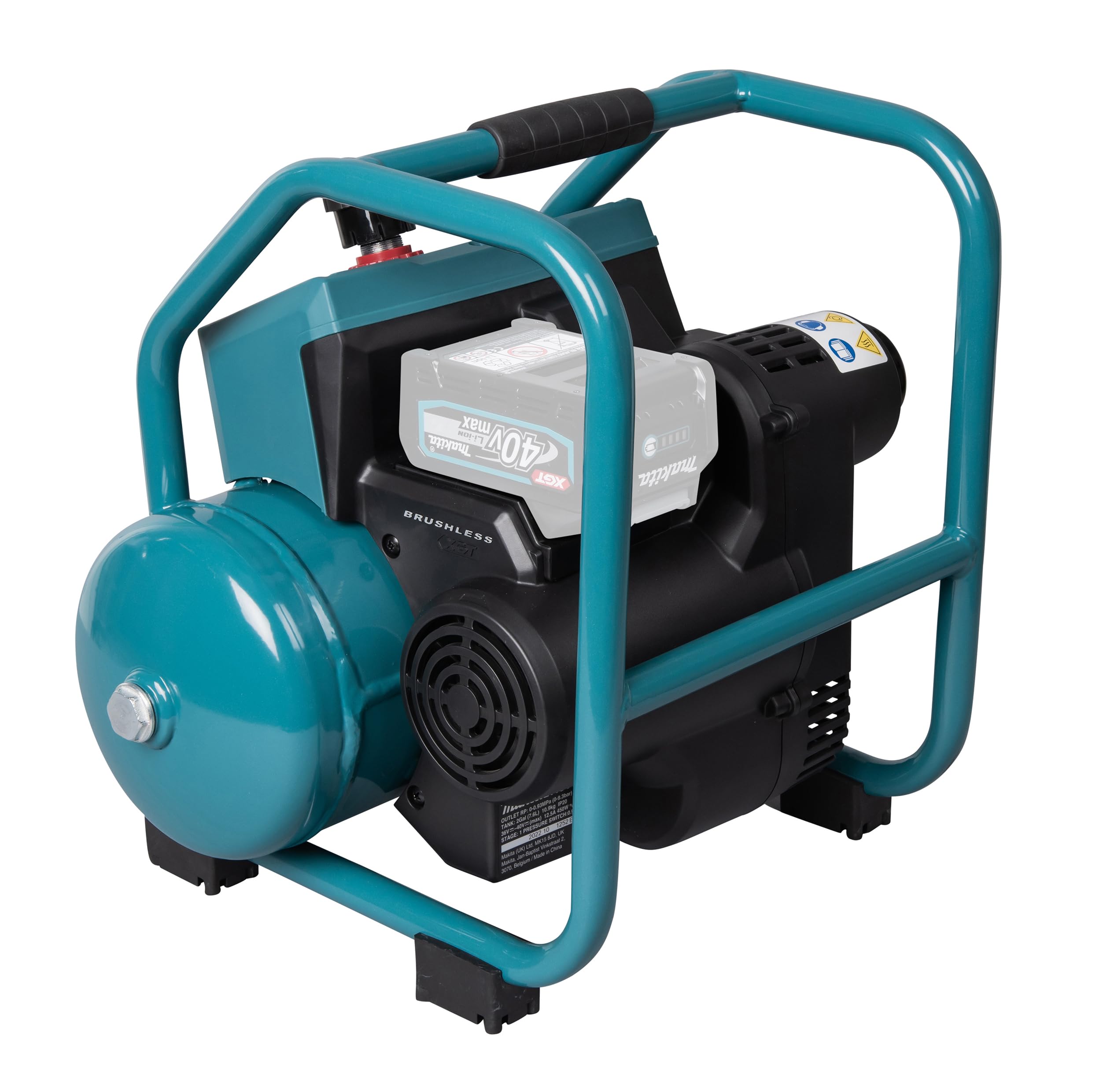Makita AC001GZ - Compresor de batería (9,3 bar, 40 V, máx. (sin batería, sin cargador)