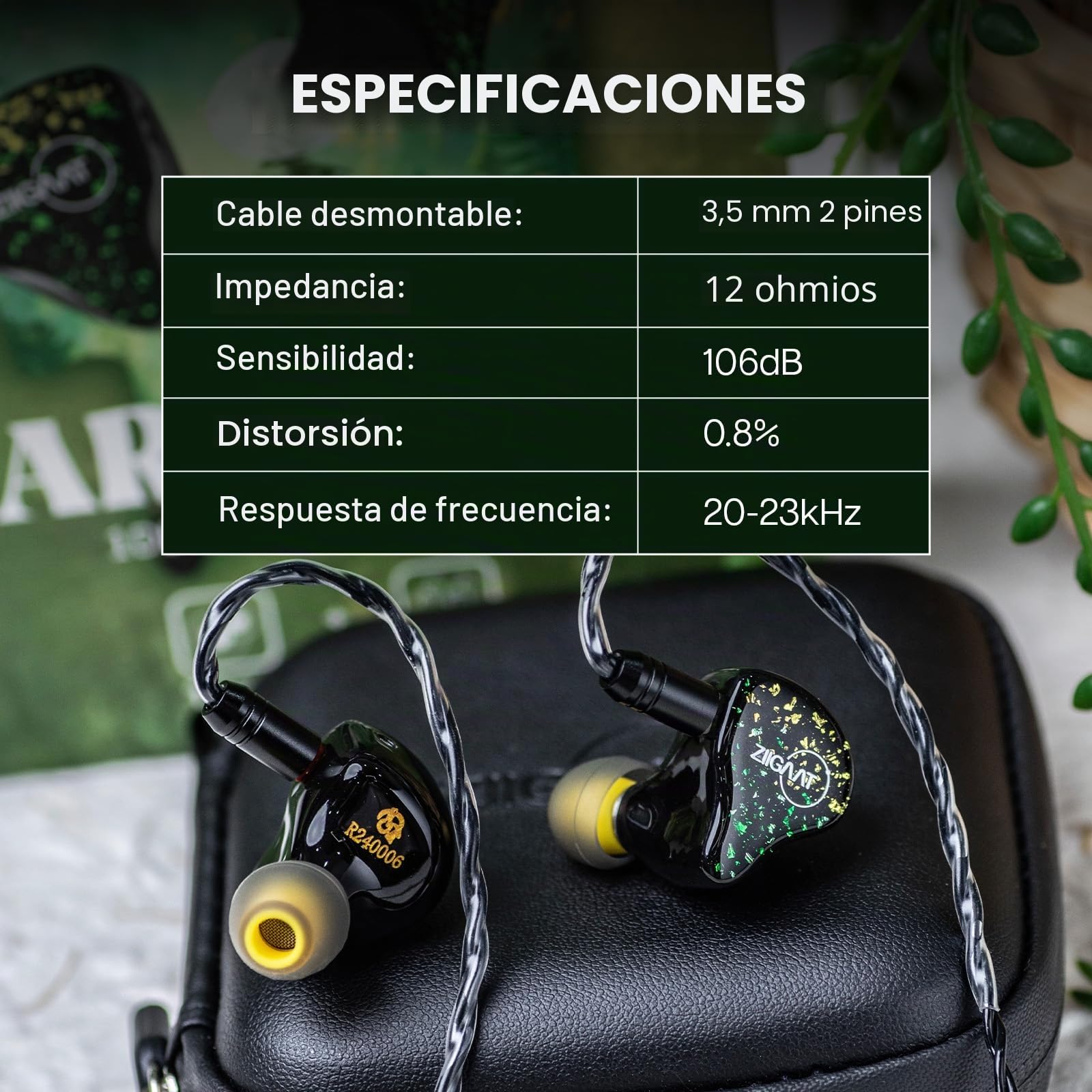 Linsoul ZiiGaat x HBB: monitor intrauditivo Arcadia, 1DD+2BA IEM, auriculares para juegos con cable, monitores internos profesionales con aislamiento de sonido