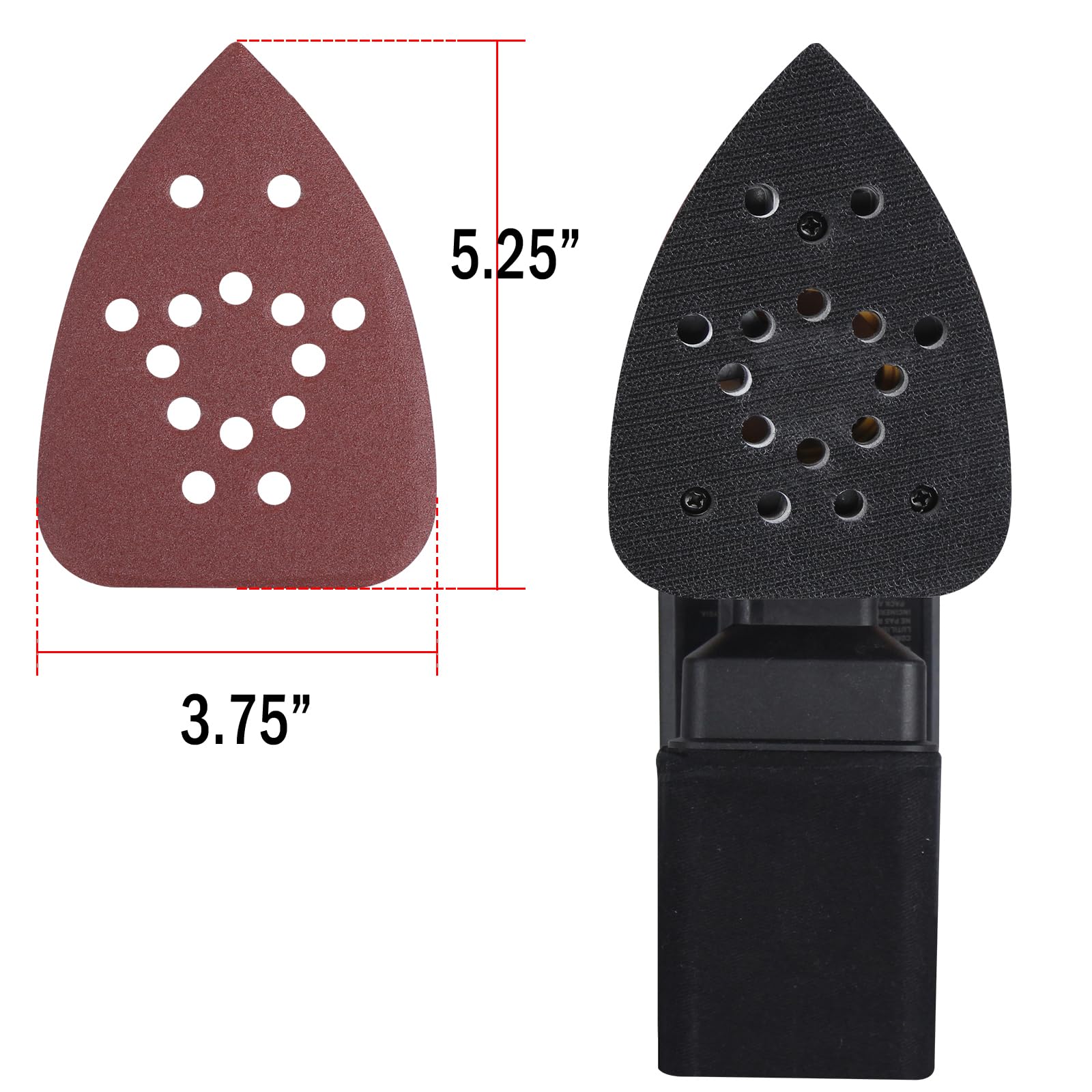 Lijadora de detalles inalámbrica compatible con batería DeWalt de 20 V máx. (solo herramienta), 12.000 OPM, 10 papeles de lija, bolsa de polvo para carpintería, espacios reducidos, lijado, pulido