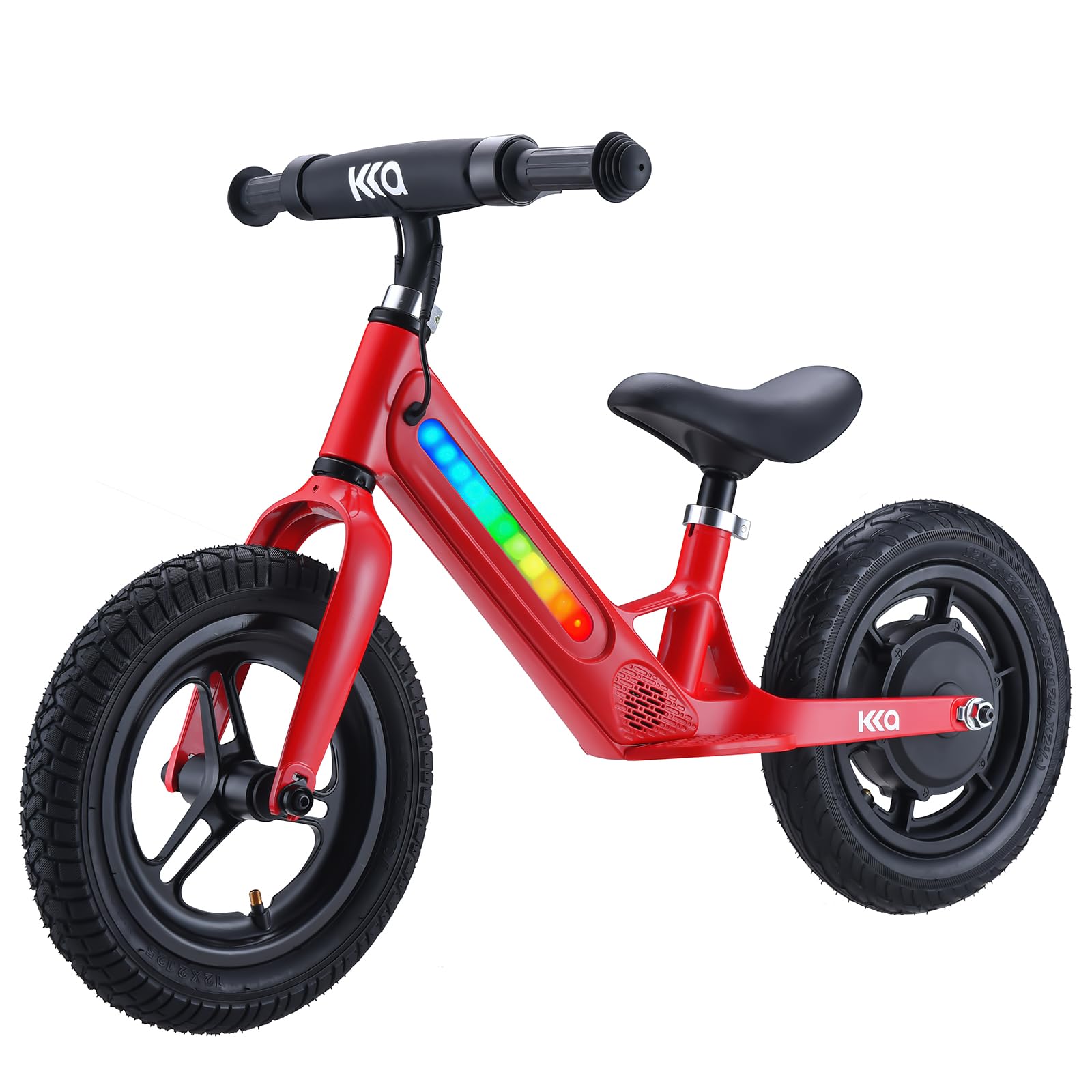 KKA Kids Electric Bike Electric Balance Bike E Bike for Kids 3-5 Years Old Boys Girls Bluetooth Music 180W 24V 15 Inch Tire Adjustable Seat
