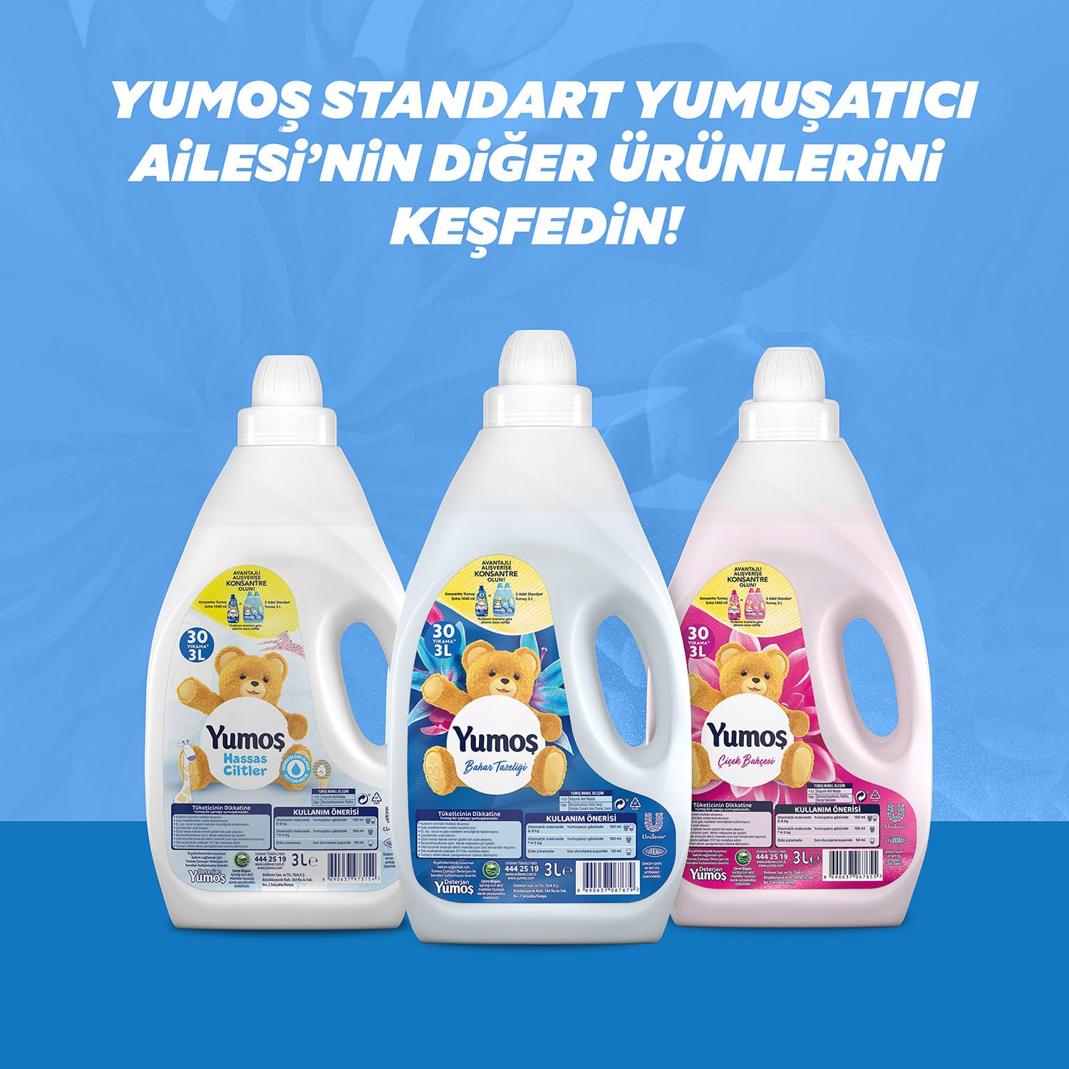 Yumoş Çamaşır Yumuşatıcısı Bahar Tazeliği 5 L (4 paketi)