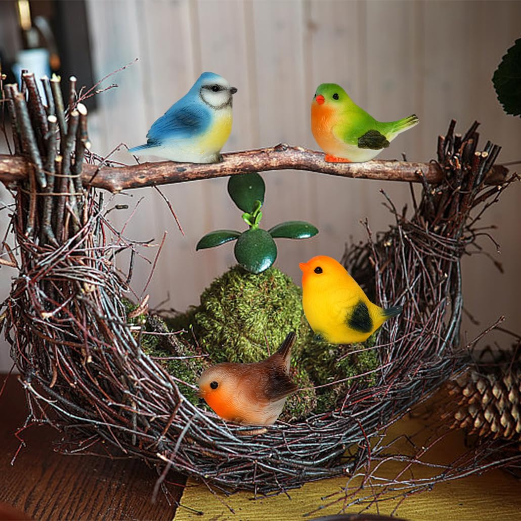 KyeeaDIY 4Pcs Birds Decorative Ornaments - Image 4
