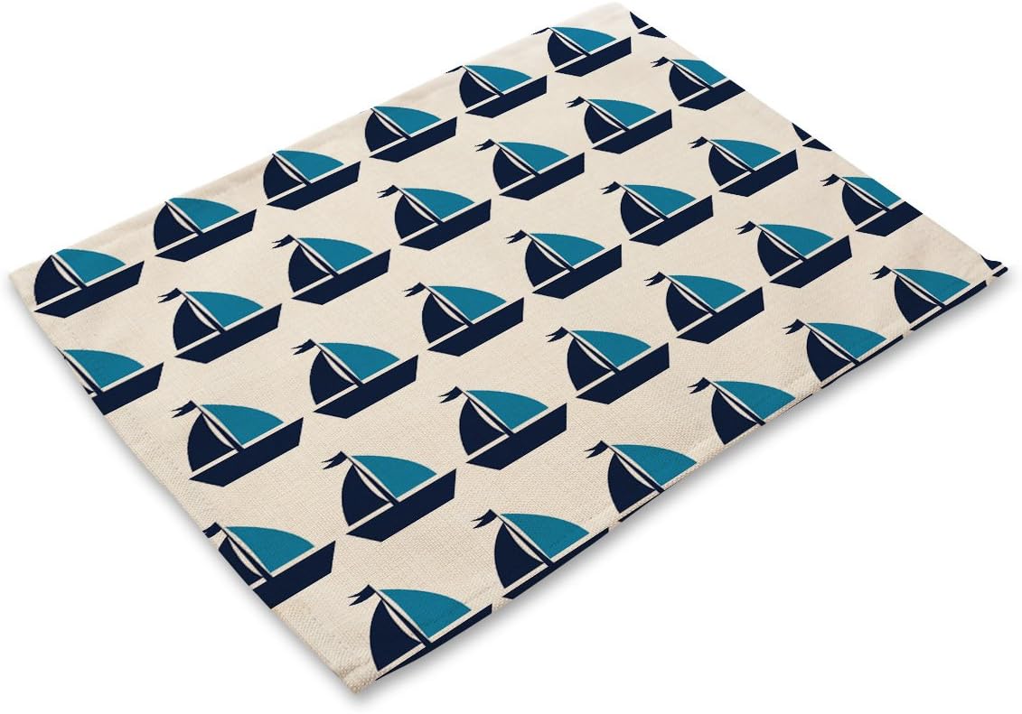 Boat Anchor Placemats Table Mats Print Non-slip Heat Insulation Place Mat for Dining Table