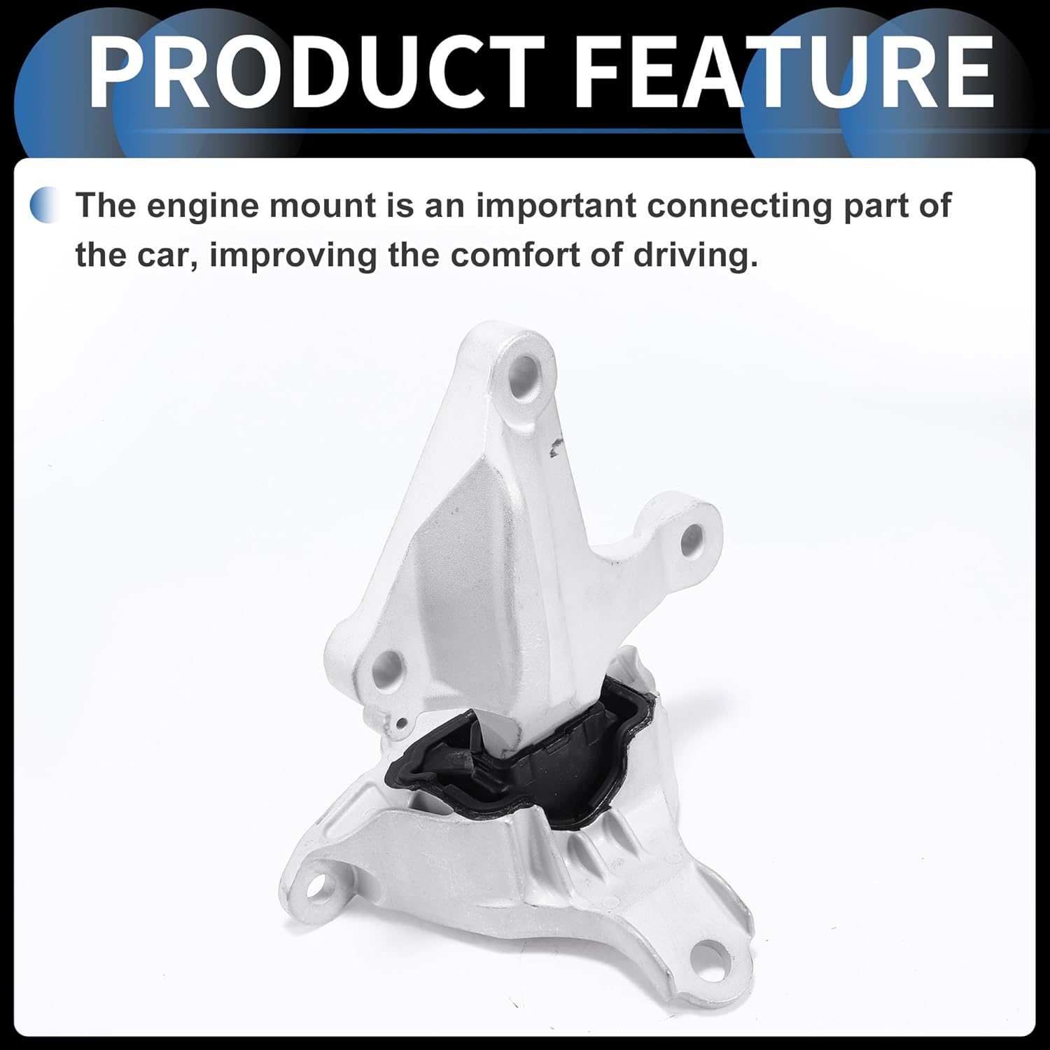 Engine Motor Mount, ENGINE MOUNTING No.50850TBCA81 for Honda Civic 1.5L 2016-2019 Silver Tone, 1 Pc