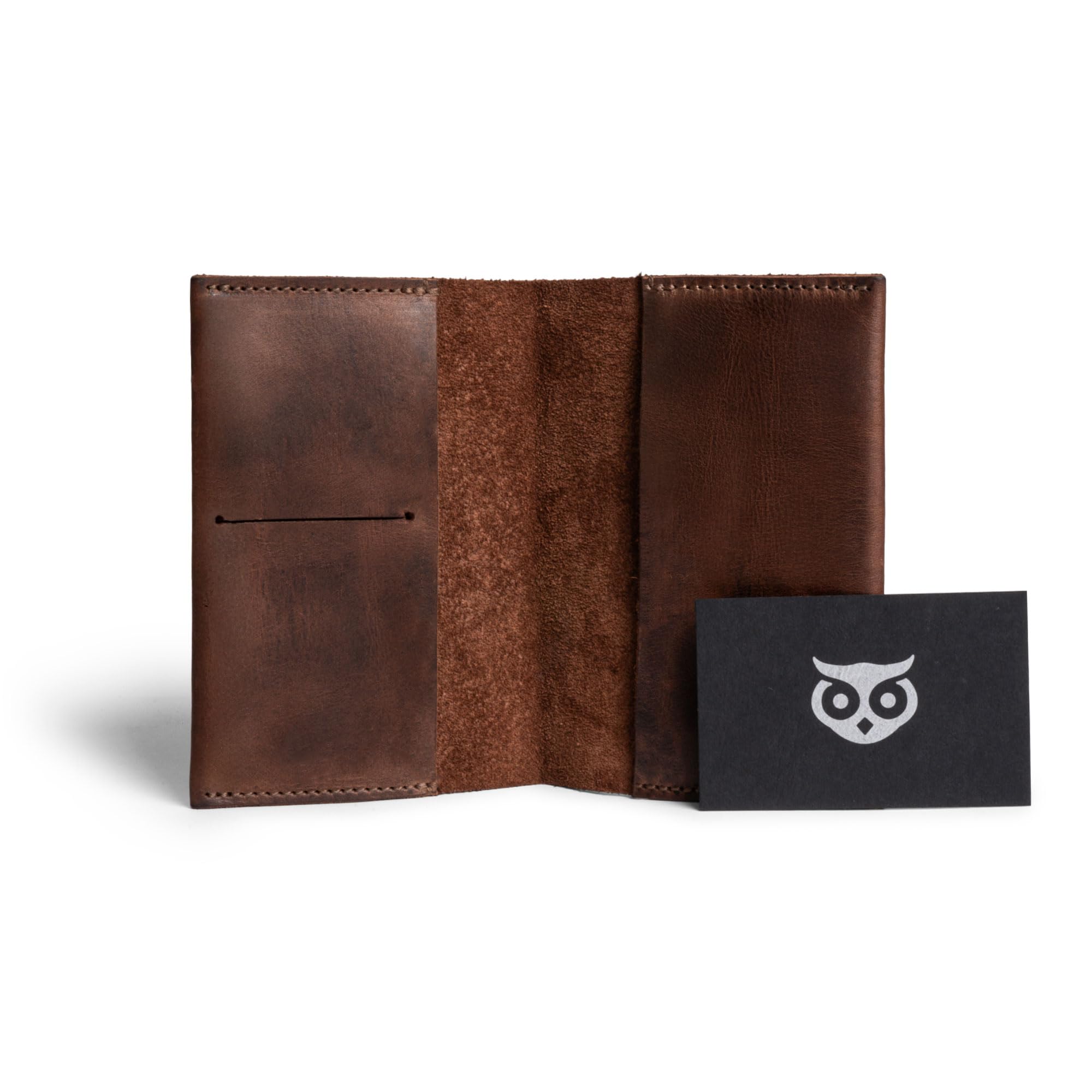 Hide & Drink, Reisepasshülle aus Leder mit Kreditkartenfach, scheinfach, Traveler Essentials, handgefertigt :: Bourbon Brown