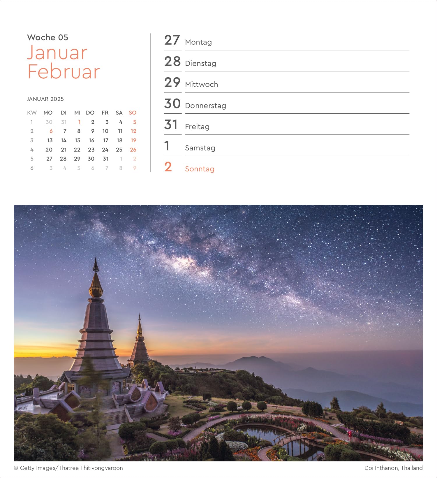 Unterwegs in aller Welt - KUNTH Postkartenkalender 2025: Hochwertiger Tischkalender mit 53 traumhaften Postkarten (auch zum Aufhängen)