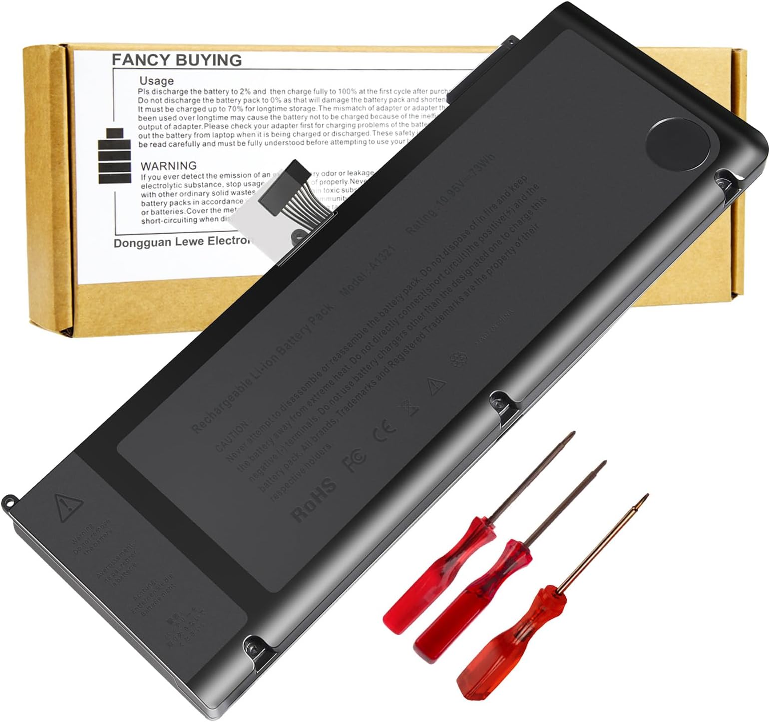 A1321 A1286 (Only for Mid 2009 Mid 2010 Version) Laptop Battery for MacBook Pro 15 Inch Battery A1321 A1286 MC371LL/A MC372LL/A MB985 MB986 MC118 020-6380-A 020-6766-B 661-5211 661-5476 661-5844 73Wh