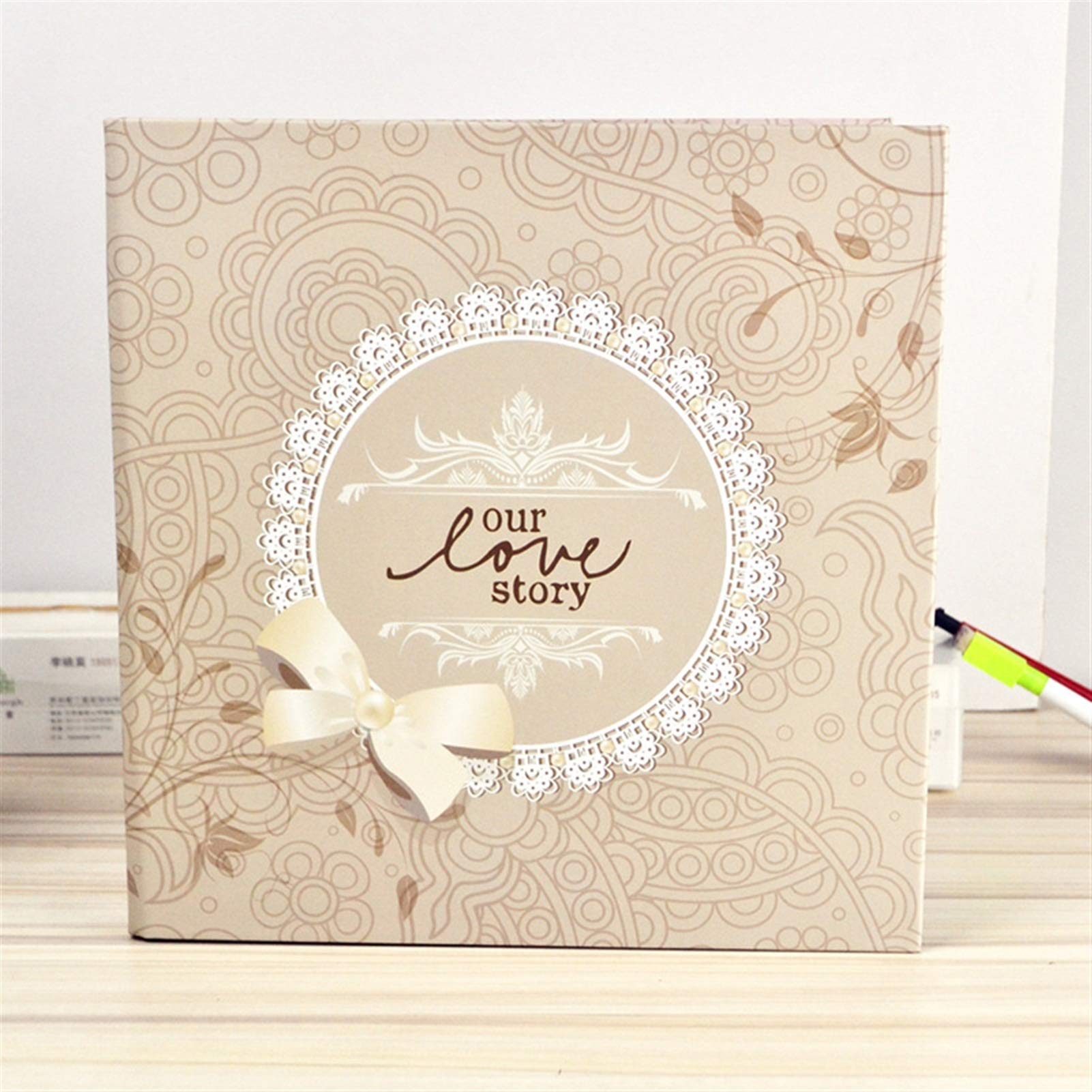 Album do scrapbookingu DIY retro księga gości weselnych może wypełnić książkę z pamiątkami z podróży prezent na Boże Narodzenie walentynki 30 czarnych stron (kolor: 1)