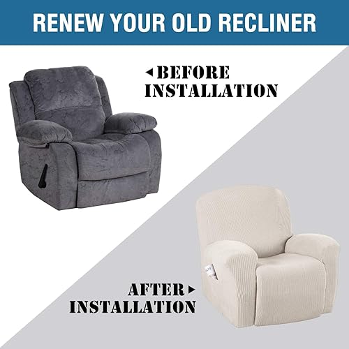 Miniatura 3 de H.VERSAILTEX - Fundas reclinables superelásticas para sillones reclinables, fundas para sillas reclinables, de tamaño estándar, de gran tamaño,