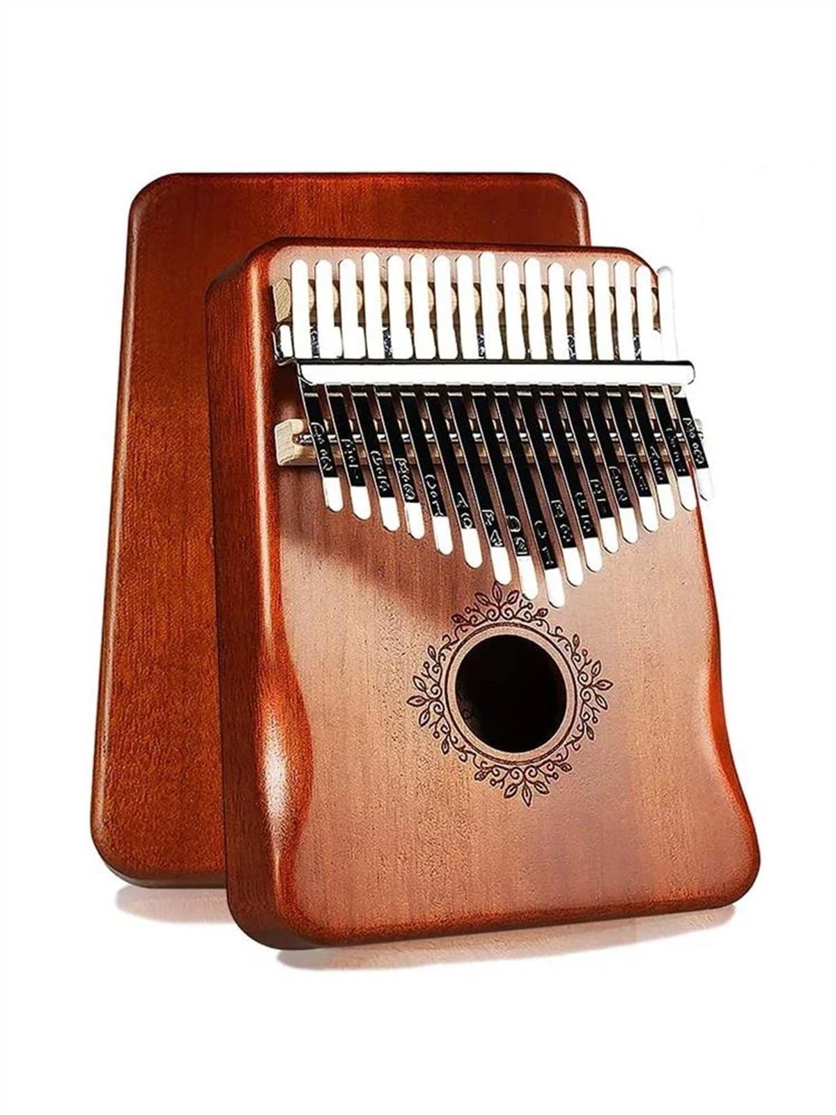 Początkujących Kalimba Mahoniowy Instrument Muzyczny Kalimba Kalimba 17 Klawiszy Fortepian Kciukowy Dobry Dźwięk Z Instrumentami Do Nauki(Retro)