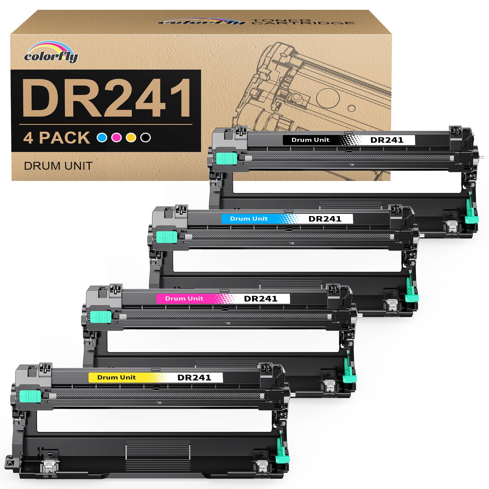 ASEKER DR-241CL DR241CL Tambour Compatible Brother HL-3140CW HL-3150CDW MFC-9340CDW