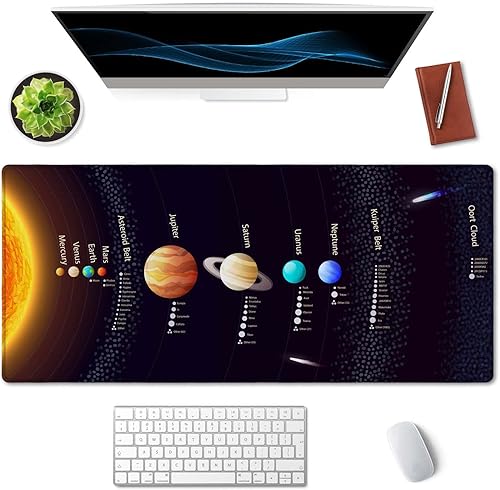 Miniatura 3 de ArtSo - Alfombrilla de mouse extendida para juegos XXL, alfombrilla larga para teclado, decoración de escritorio, base de goma antideslizante,