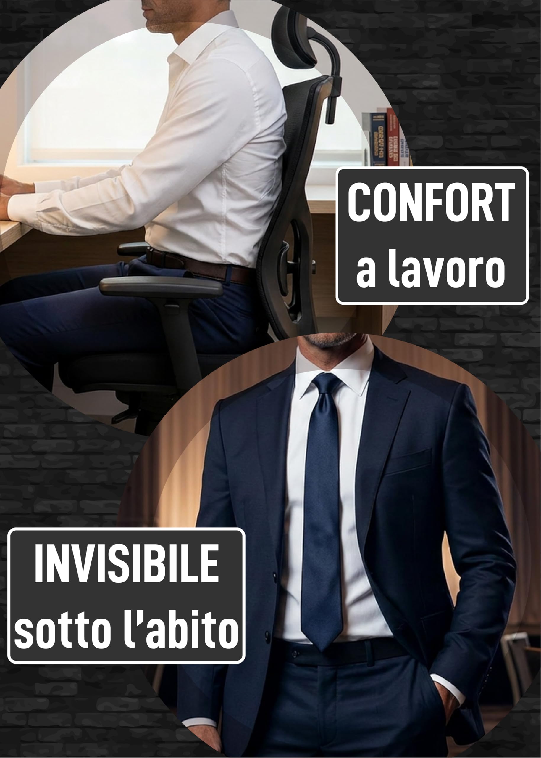 SLIMCELL Gambetti Pancera Contenitiva Uomo Modellante - Microfibra Traspirante Senza Cuciture, Fascia Addominale Dimagrante Pancia Piatta, Effetto Massaggiante 3D Invisibile - Made in Italy