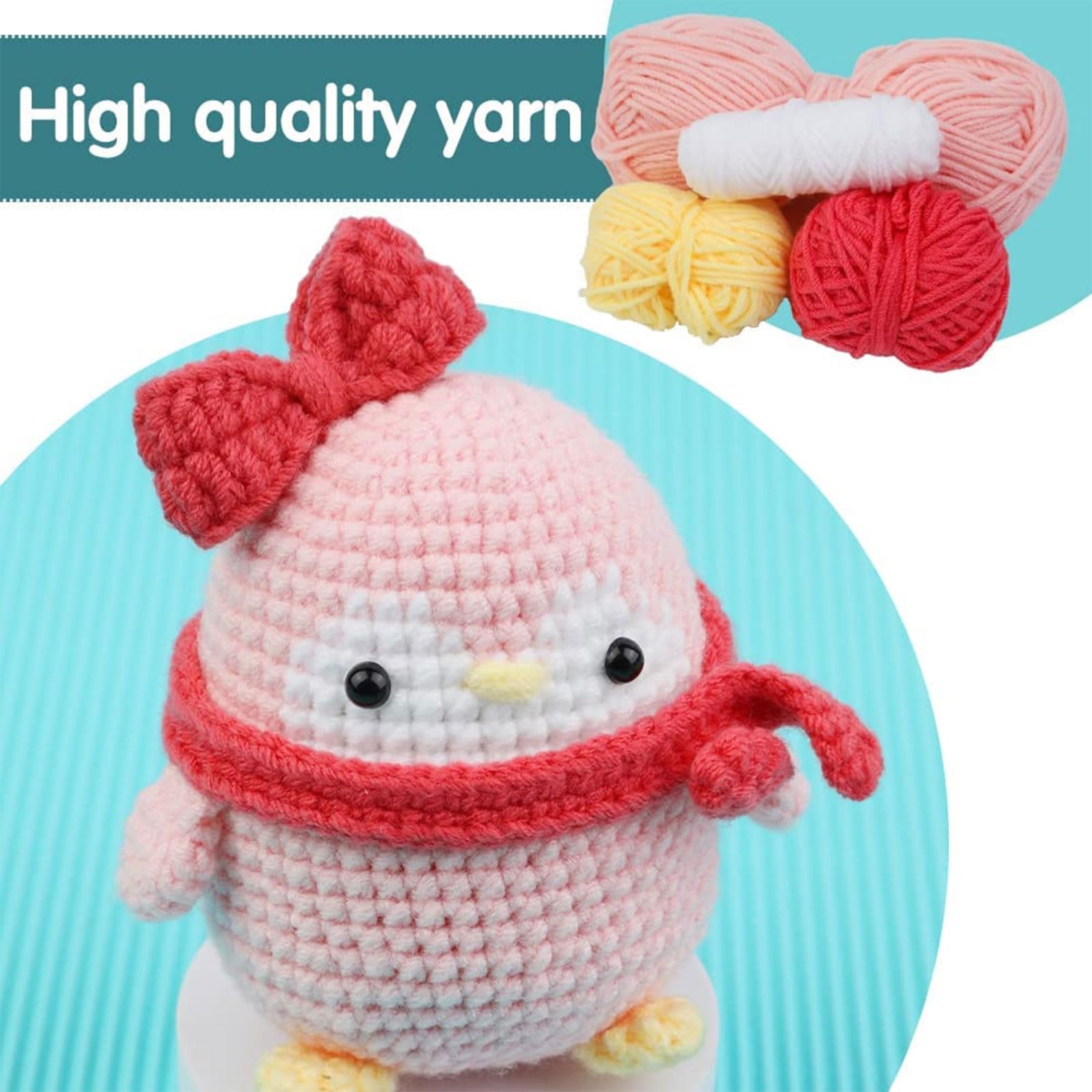 Kit Crochet Débutant Animaux Mignons - Kit Complet Avec Fil Et Accessoires Pour Créer Des Amigurumis