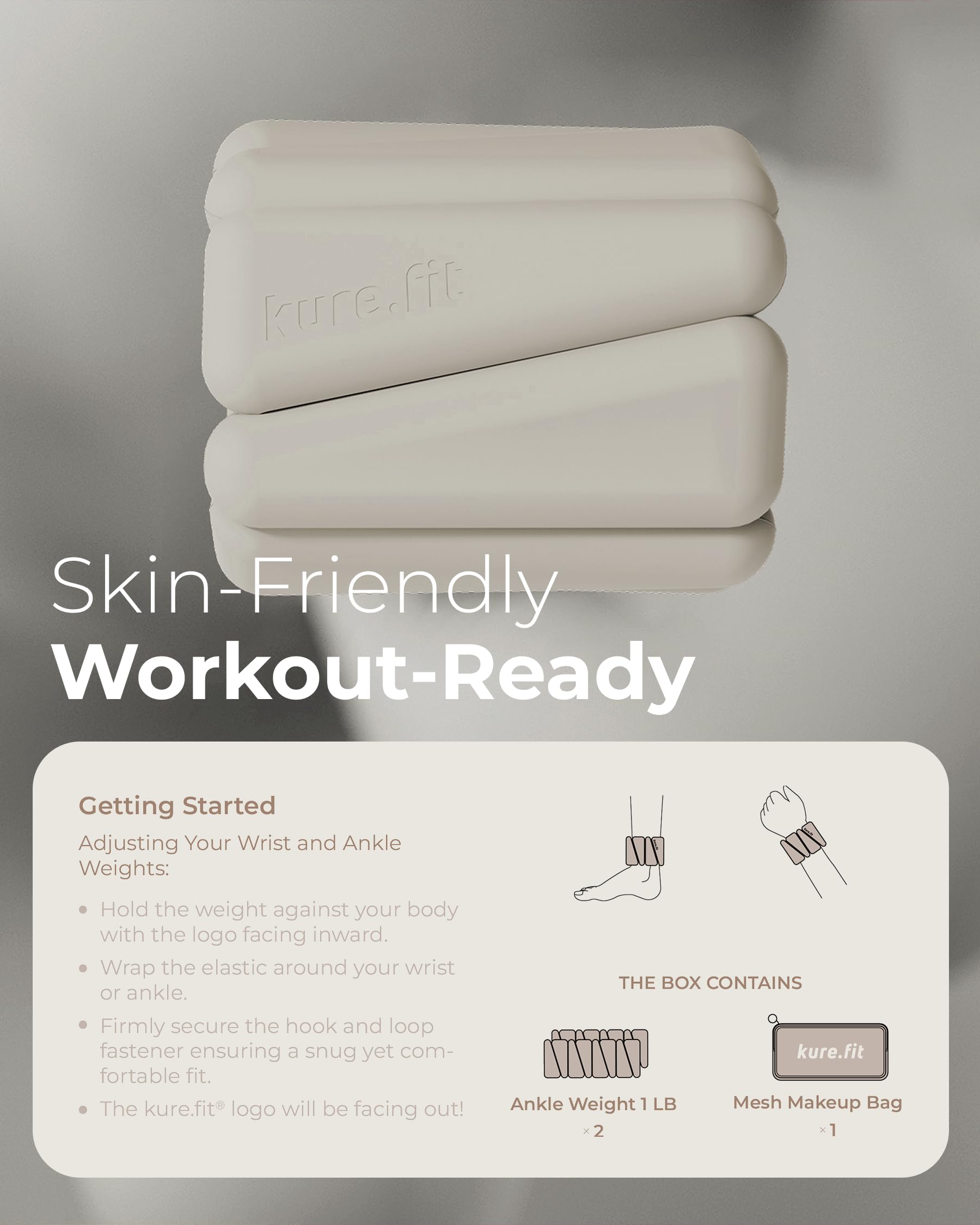 Brazaletes con peso, pesas ajustables para muñeca y tobillo para mujer, 2 libras cada una (juego de 2), pesas de tobillo para yoga, pilates y caminar, pesas de piernas y brazos para hombres