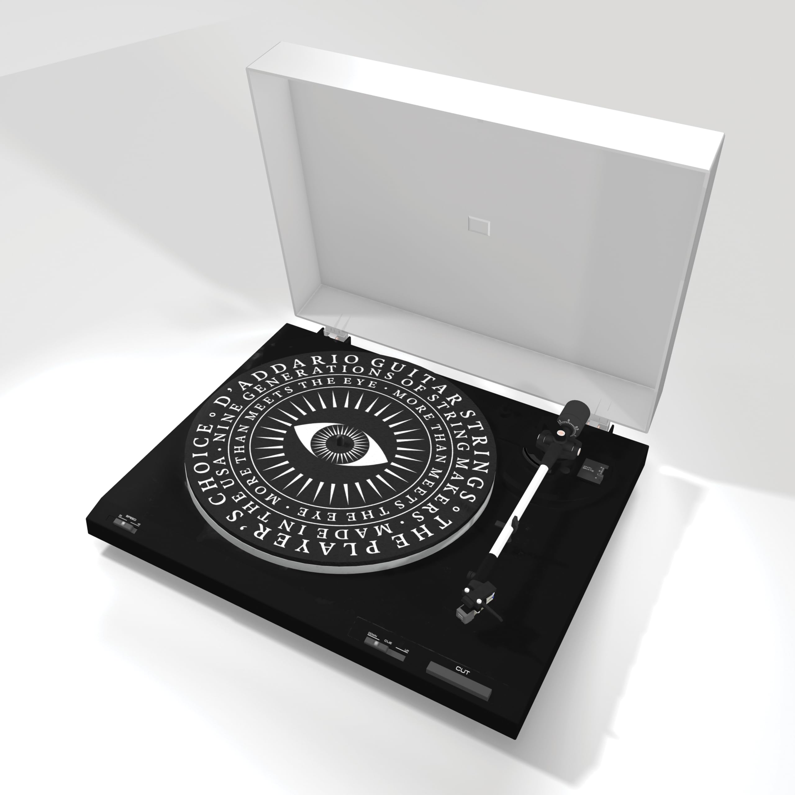 D'Addario All Seeing Eye Record Mat, Black - Image 3