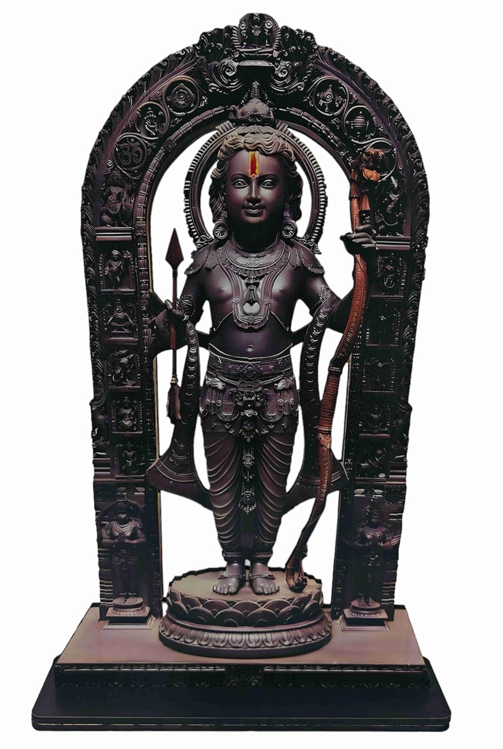 Generic Ram Lalla Statue in Ayodhya Mandir Idol Home Decor Divine Gifts Big Size Ram Lalla Statue (Black Color), Medium, EIVRL2205240015