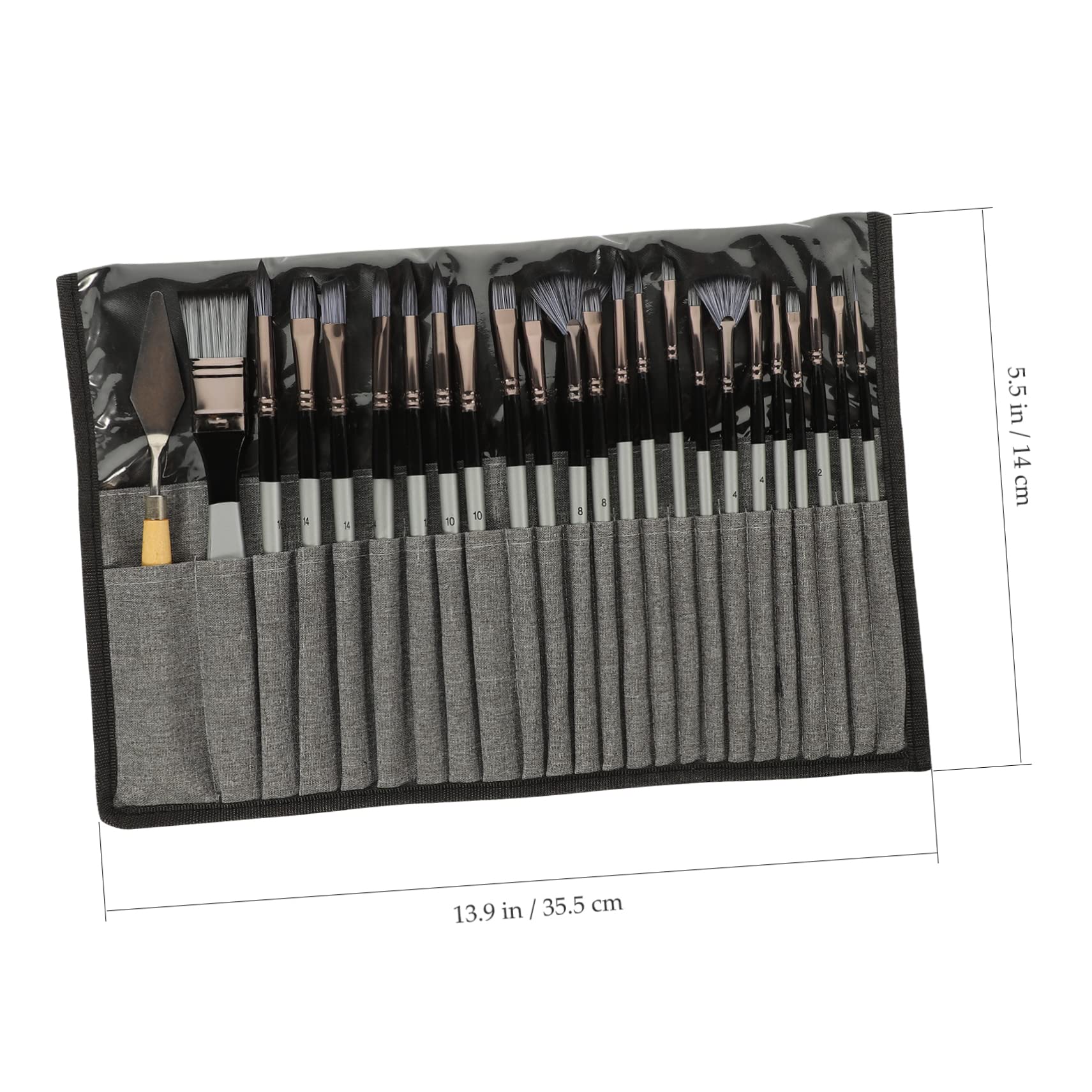 SEWACC Set de 24 Pinceles para Pintura Acrílica y Óleo Cerdas de Nylon y Mango de Madera, Multiusos y Seguros para Uso Prolongado, Adecuado para Pintura en Roca y Rostro