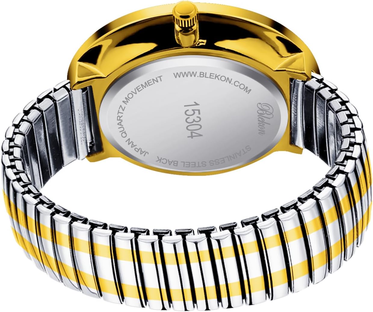 Blekon Collections New Super Large Face Stretch Band Japanese Movement PC21J Fashion Watch - Image 7