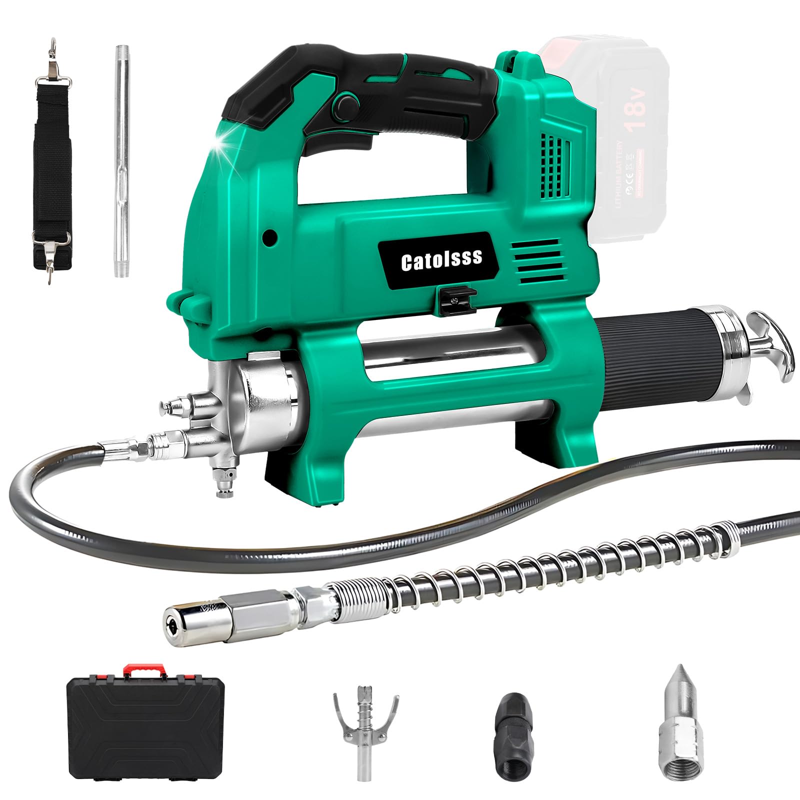 Compresor de grasa para batería Makita 18V, presión de 12000 PSI, manguera de alta presión de 100 cm, compresor eléctrico sin escobillas para camiones, granjas, construcción y bricolaje (sin