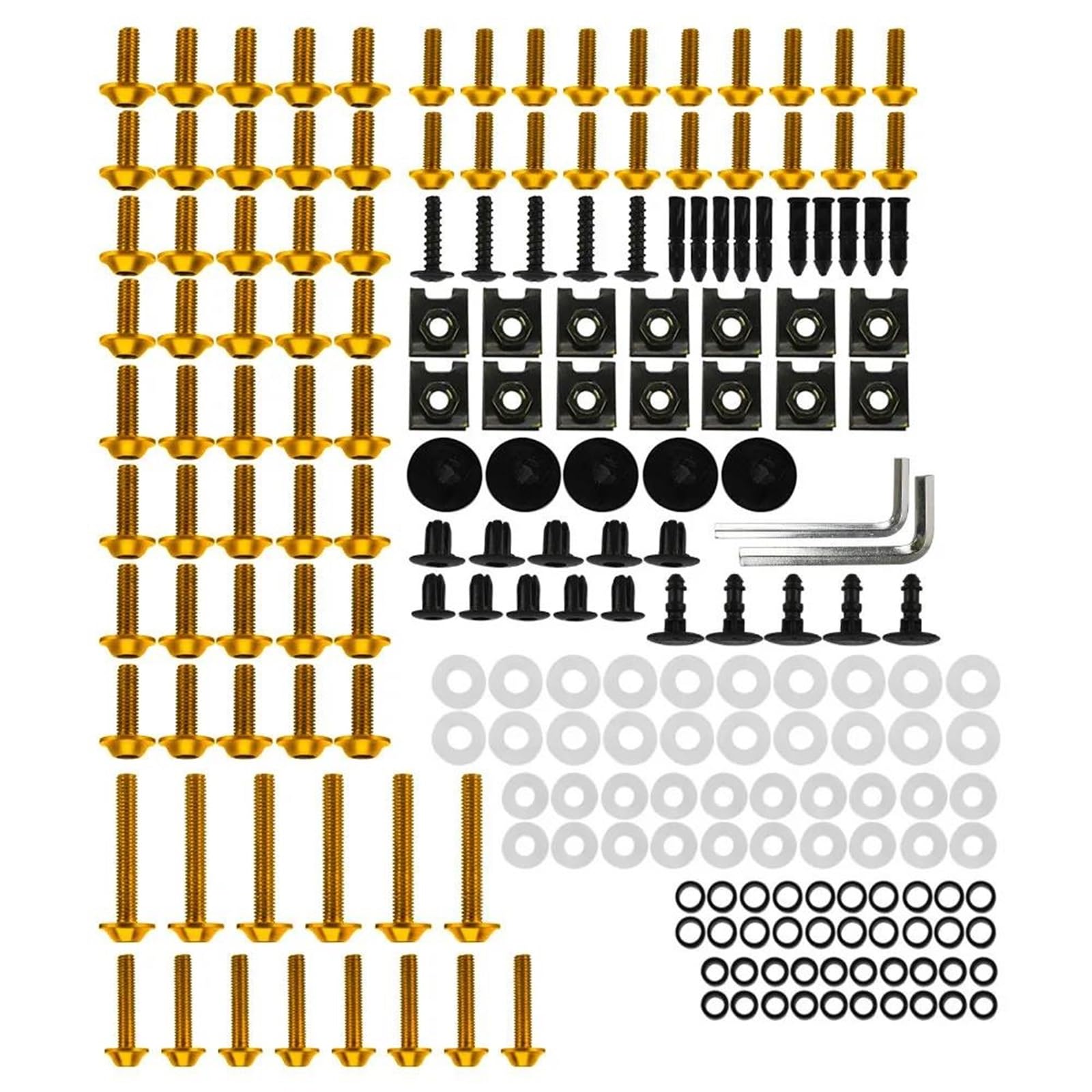 Moto Carenatura Bullone Parabrezza Dadi Elementi Di Fissaggio Clip Viti Per KAWASAKI Per ER5 Per ER6F Per ER6N(Gold)