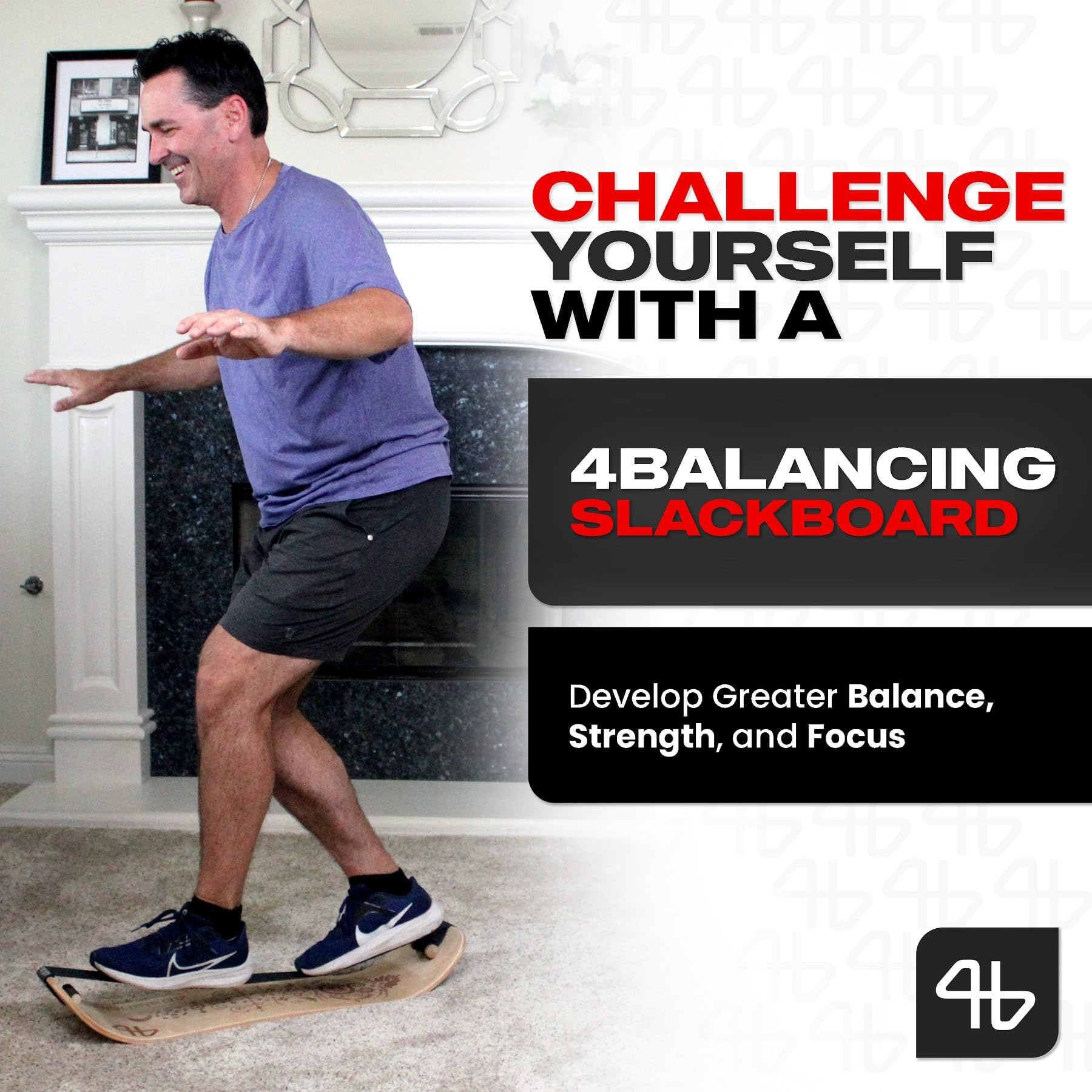 Balance Board Trainer für Heimtraining | Verbessert Yoga, Kraft & Koordination | Stehpult aus Naturholz