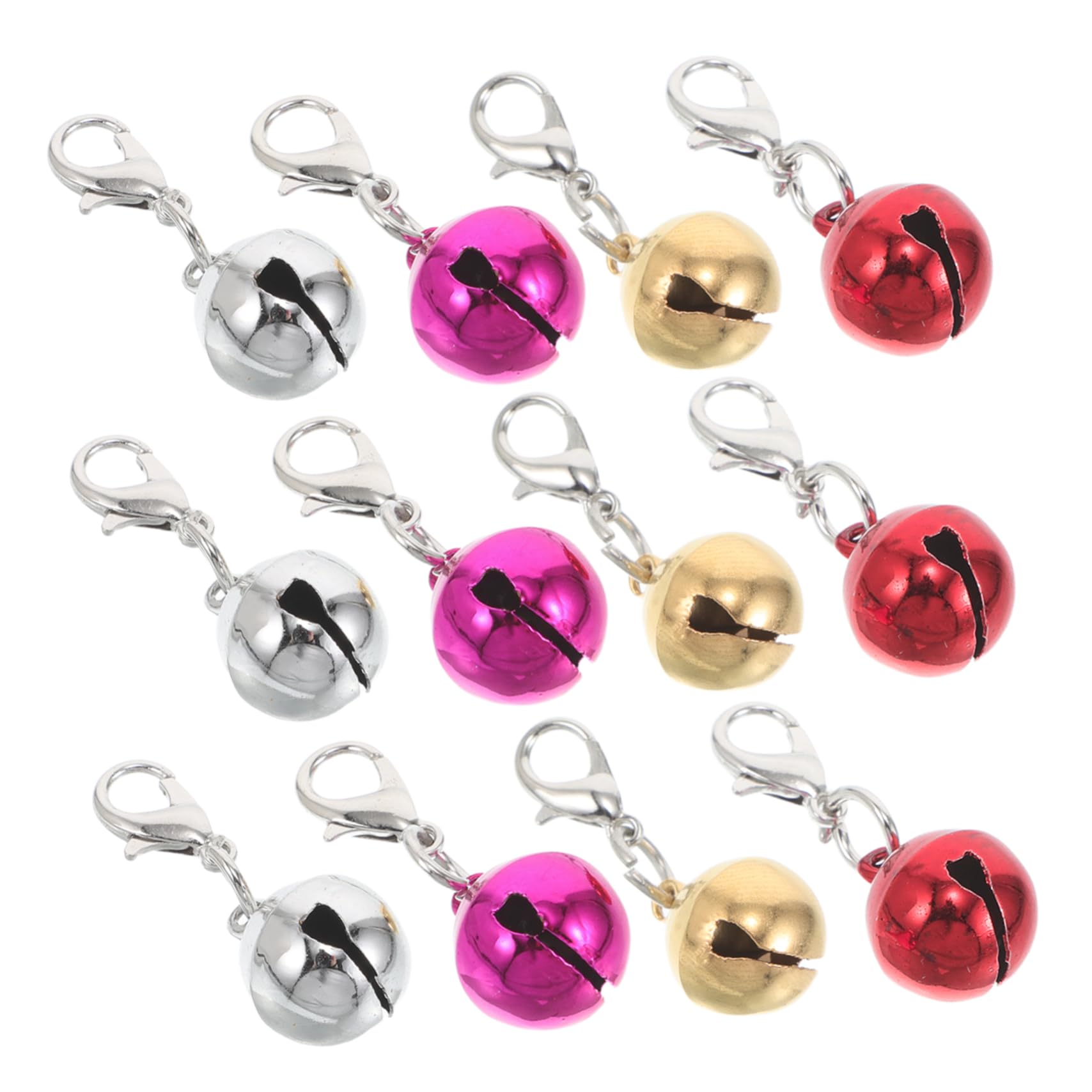 BCOATH 36Pcs Colorful Pet Collar Bells DIY Iron Bells for Dogs and Cats Versatile Decorative Accessories for Collars Keychains and More Gentle Soothing Sound for All