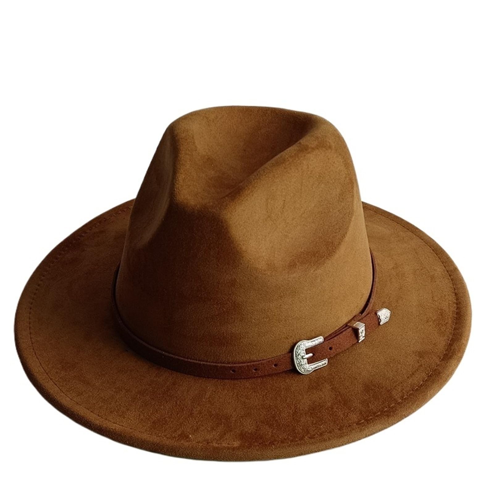 Zamszowa aksamitna twarz kapelusz fedora mężczyźni jazz panama unisex zielone szerokie rondo sombrero 52-58 cm regulowany