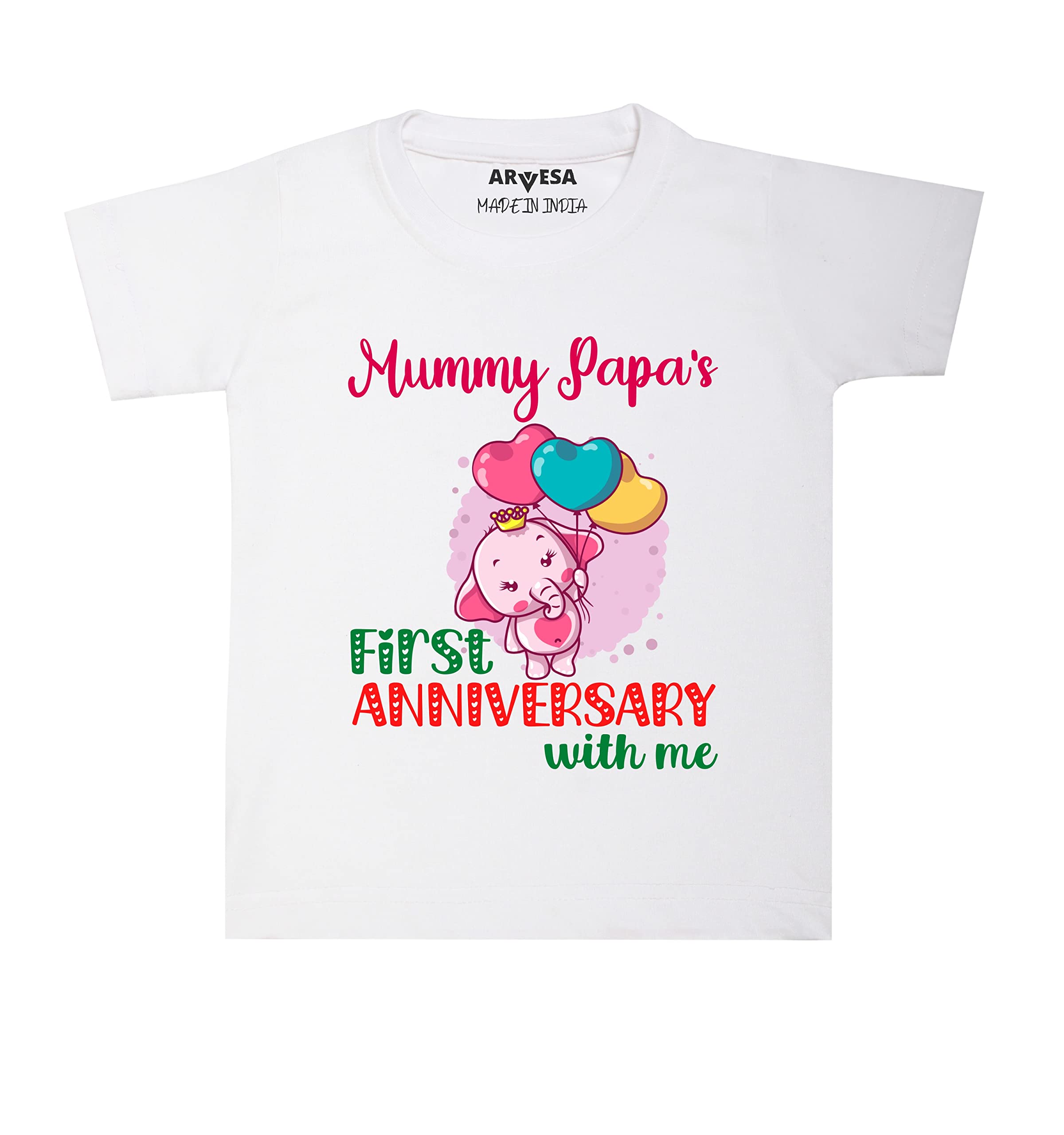 Arvesa Unisex Baby Half Sleeve Kids Tshirt Round Neck Regular Fit.