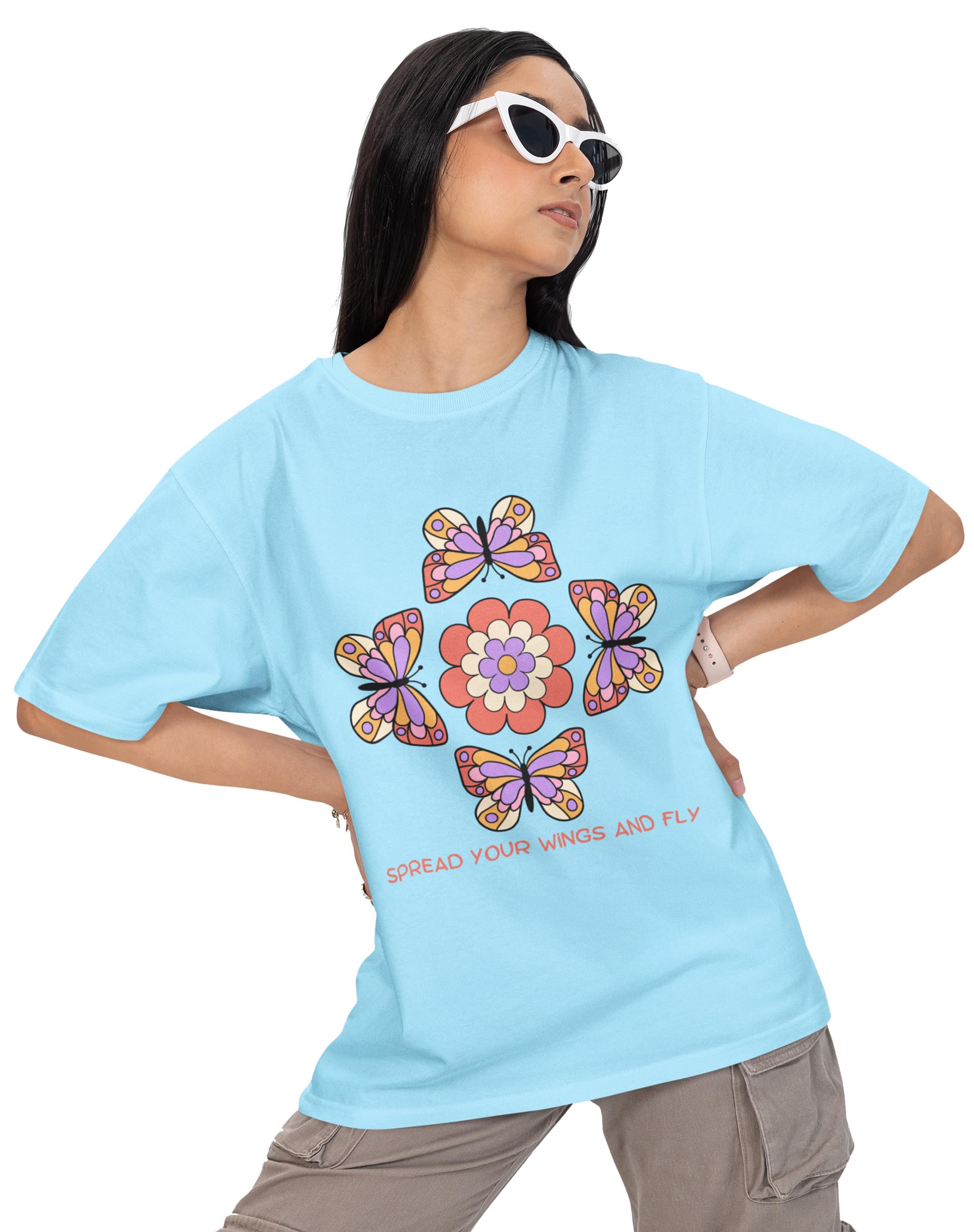jember 100% Cotton Loose Fit Drop Shoulder Printed Oversized Tshirts for Women-picture-38