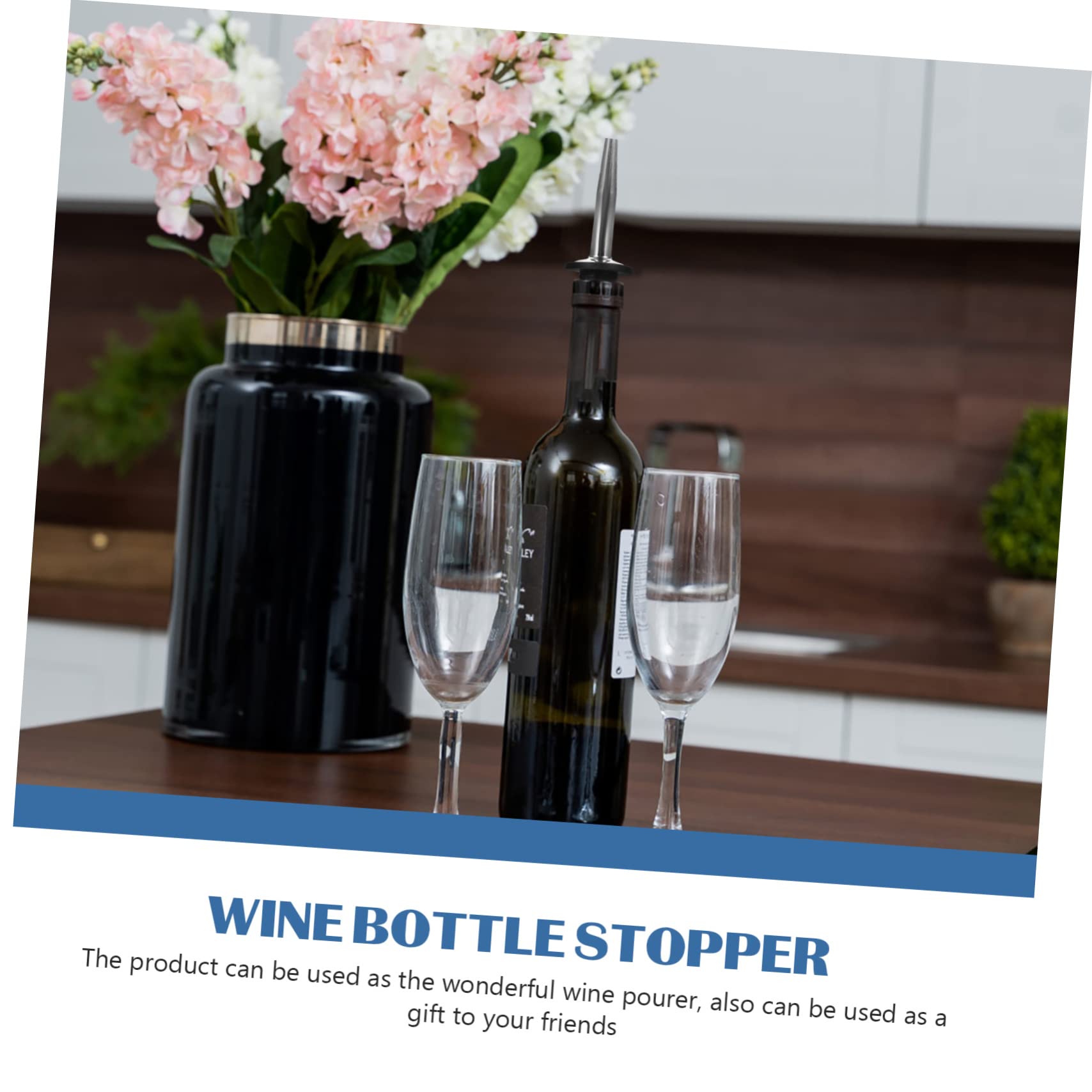 CIYODO 1 Set Oil Pourer Bottle Dispensing Spout Bottle Pourers Oil Dispenser Spout Soy Sauce Dispenser Oil and Vinegar Dispenser Pourer Spout for Wine Oil Bottle Dispenser Rubber