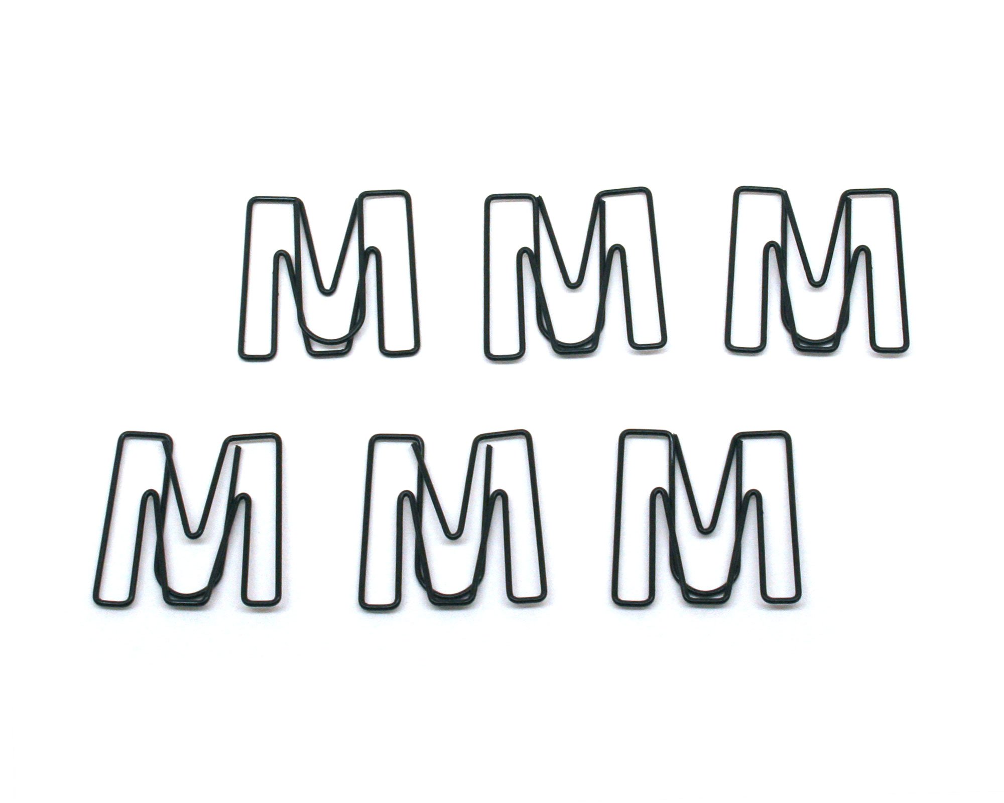 Butler in the Home Pick Your Favorite A-Z Alphabet Letter or 0-9 Number - 100 Count Black Colored Paper Clips for Initials or Birthdate - Comes in Round Tin with Lid and Gift Box (Letter M)