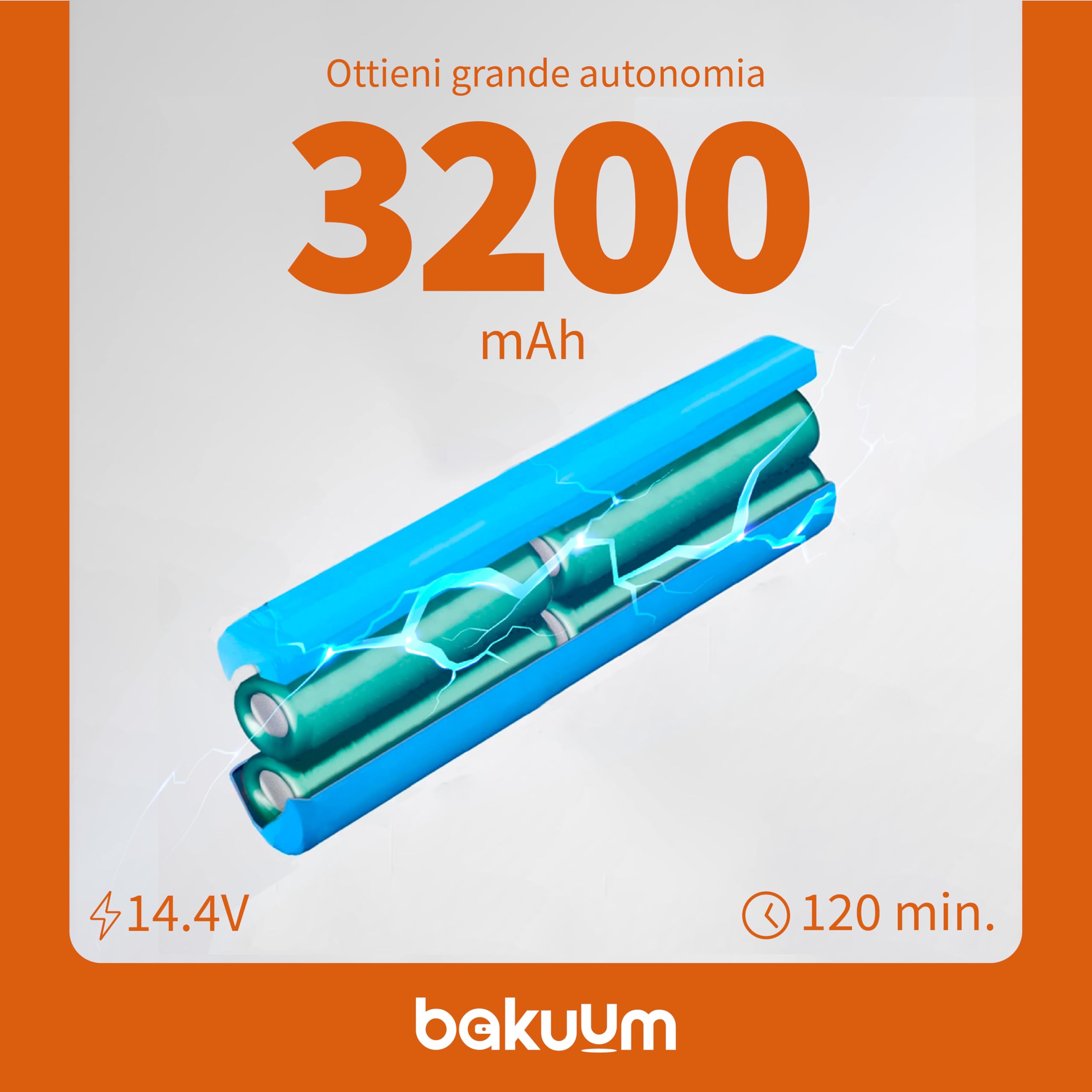 Batteria Di Ricambio Bakuum Per Cecotec Conga 3090 – 14.4V 3200mAh – Facile Installazione