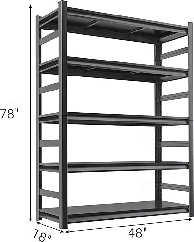 Miniatura 3 de Estantería de metal Notmise, serie de estantes de garaje, estante de almacenamiento resistente, estantes de acero industriales grandes para garaje