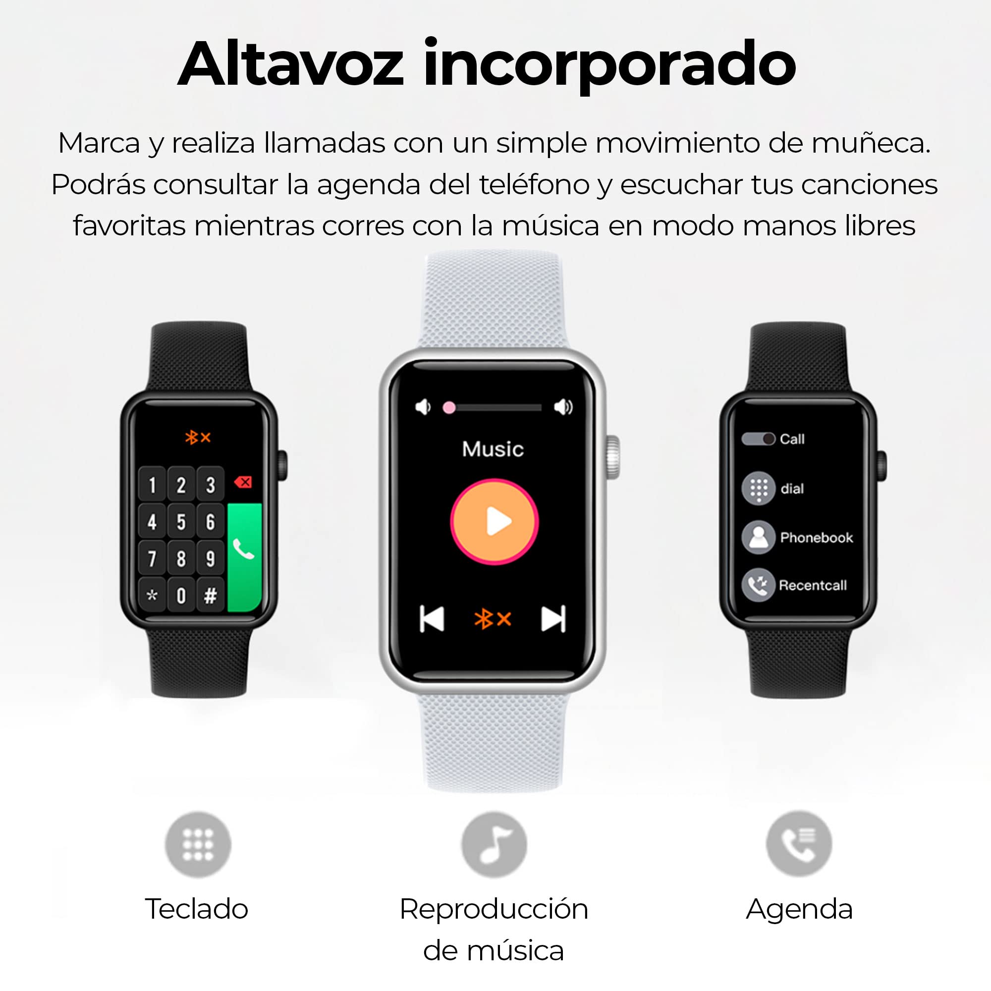 Ksix Tube Reloj Inteligente Hombre y Mujer Multideporte, Smartwatch con Llamadas y Notificaciones, Localizador, Pulsera de Actividad con Podómetro, Pulsómetro y Oxígeno en Sangre. App Propia. Negro