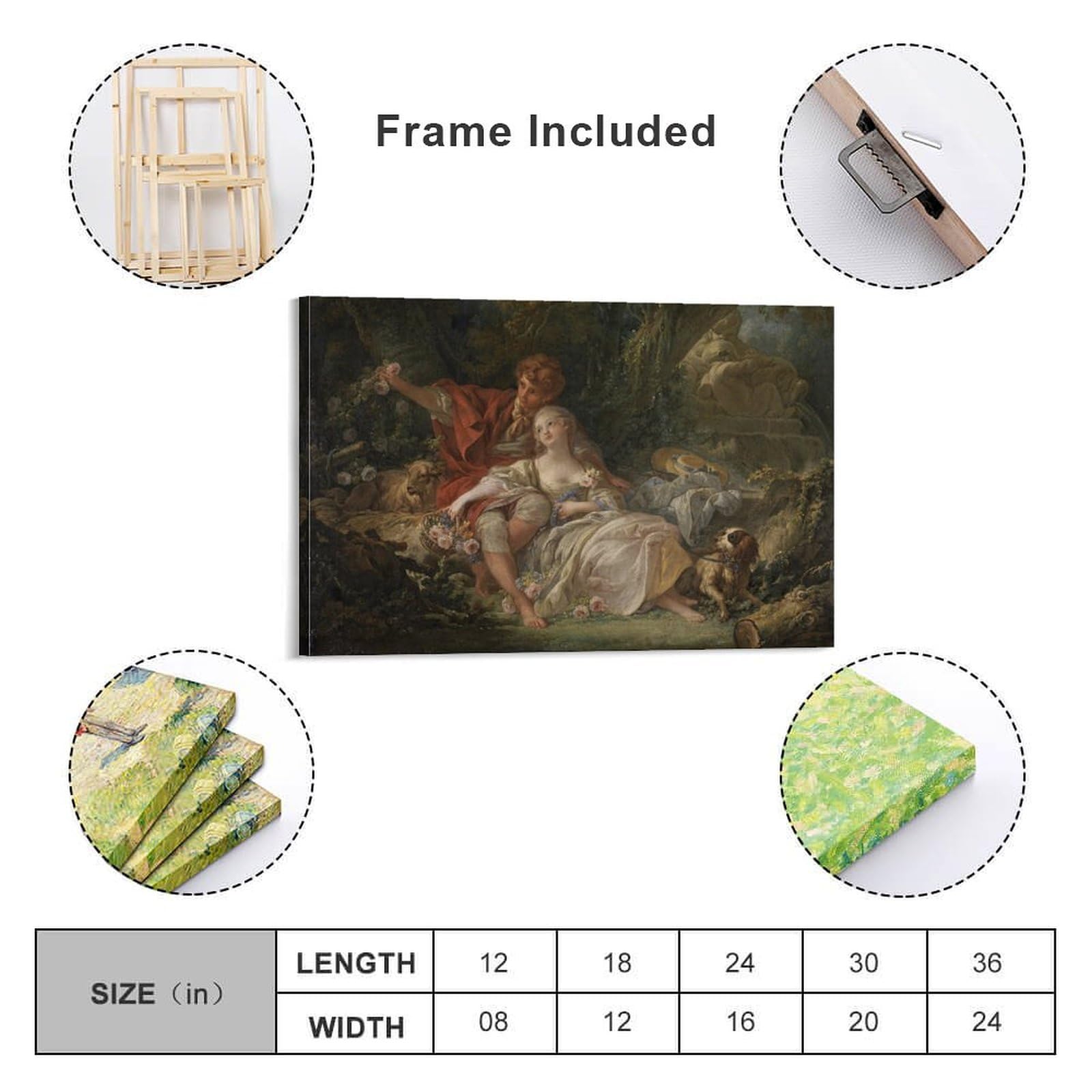 Amazon.co.jp: Francois Boucher フランソワ・ブーシェ 羊飼いと羊飼い 