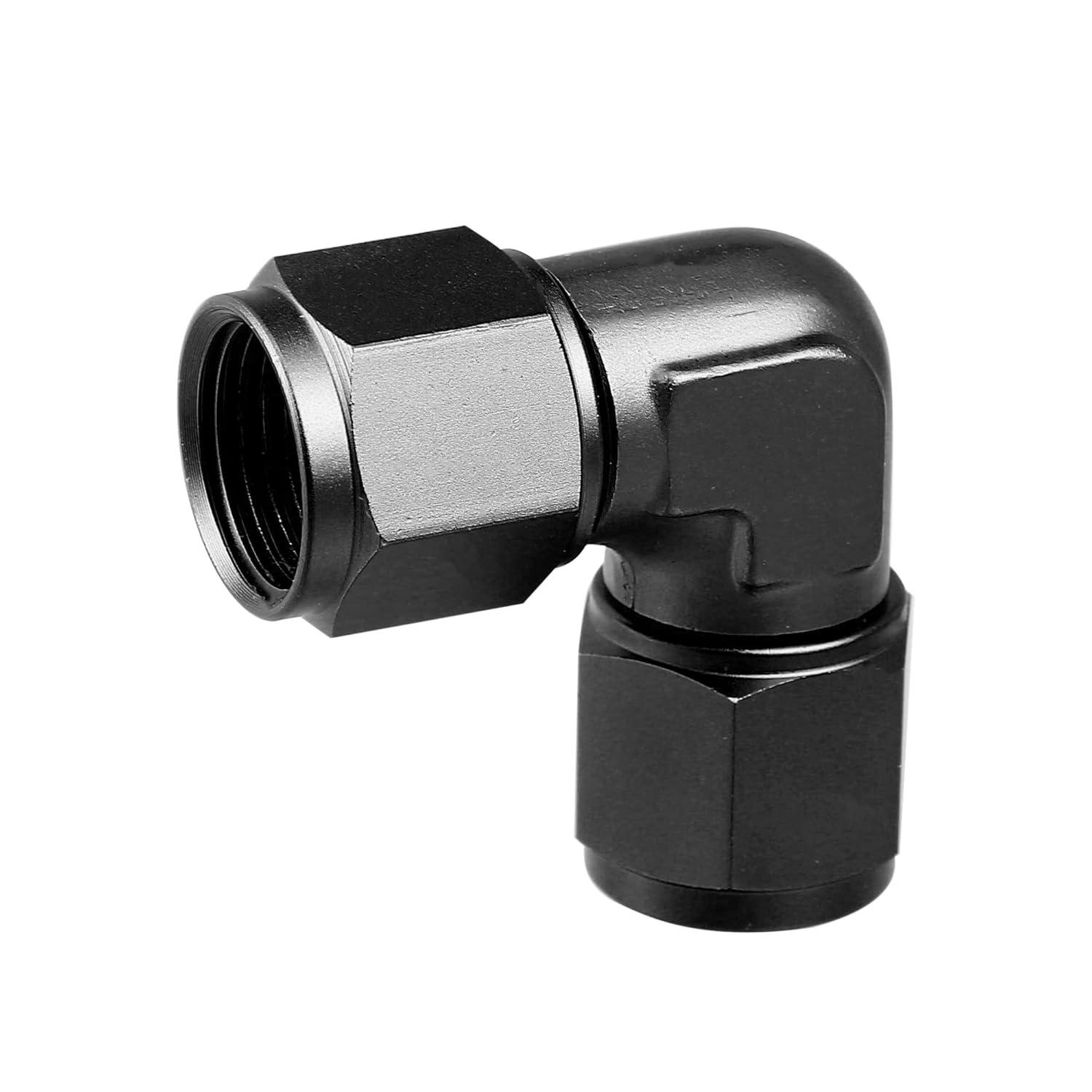 X AUTOHAUX Car Fuel Hose Fitting Adapter AN8 Female to Female 90 Degree