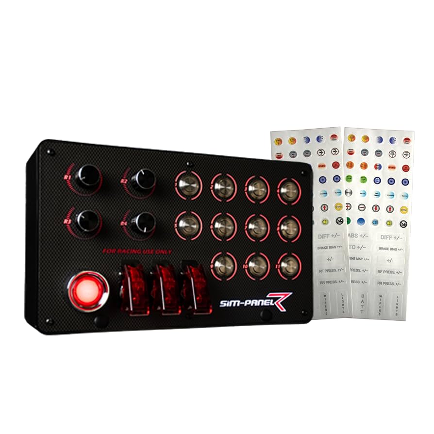 Amazon.com: Sim-Panel R Sim Racing Button Box (PC) : Video Games