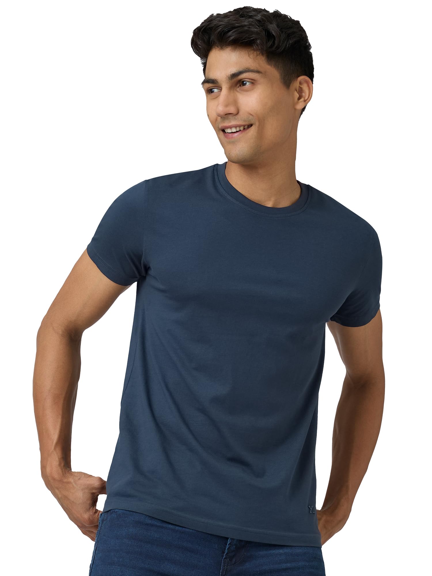 XYXX Mens Solid Regular Fit T-Shirt (XY_CR15_Tshirt_1_Isle Blue (B0CZ92RTF5) Amazon Price History, Amazon Price Tracker