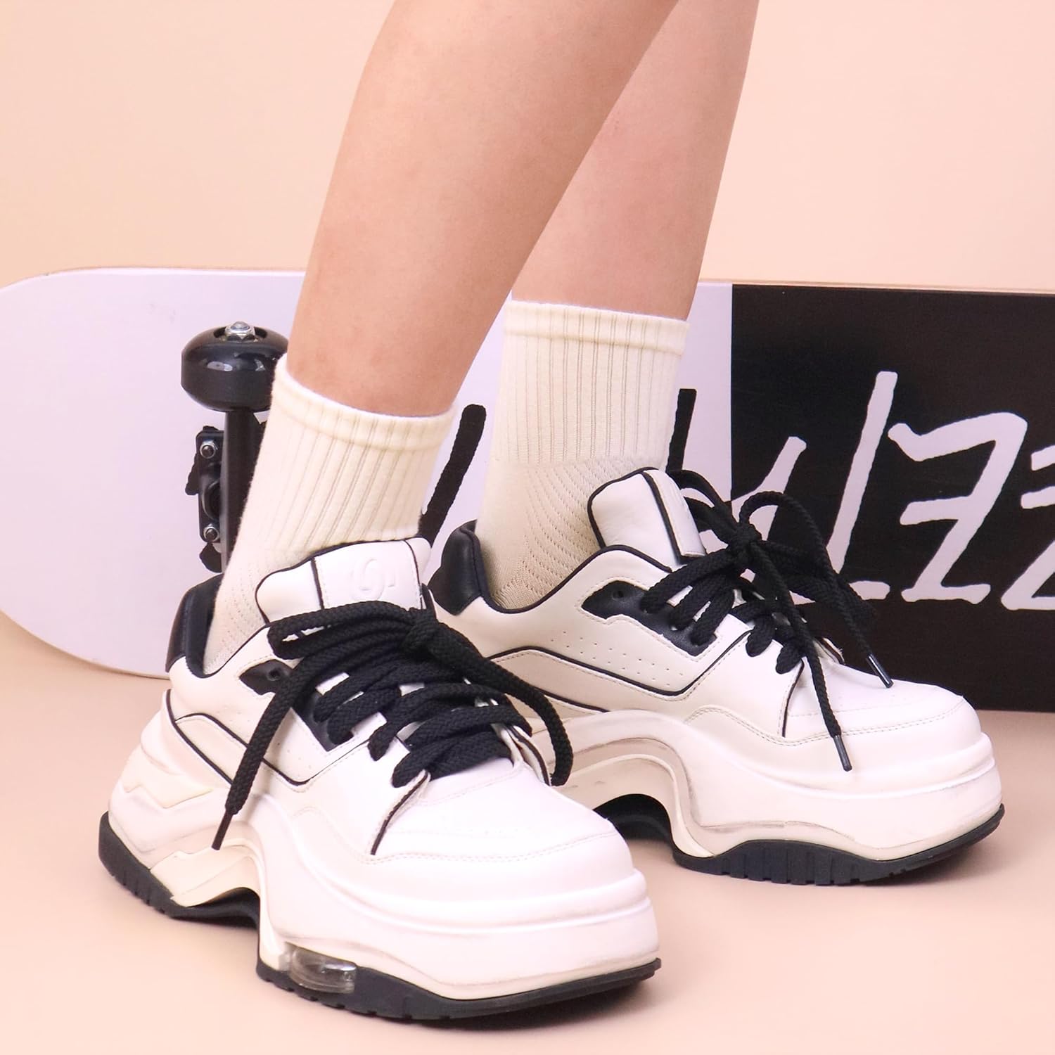 SERISIMPLE Kids Crew Viscose Bamboo Thin Socks School Uniform Basic Soft Anti Odor Boys Girls Breathable Stretch 5 Pairs - Image 2