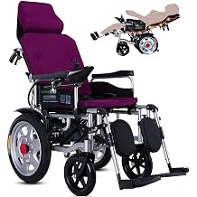 Electric wheelchairs for Adults with Headrest/Mobility Scooter for The Elderly,Reclining 20.5" Wide Seat, Foldable Travel Motorized Power Scooter,Electric Power Or Manual Manipulation