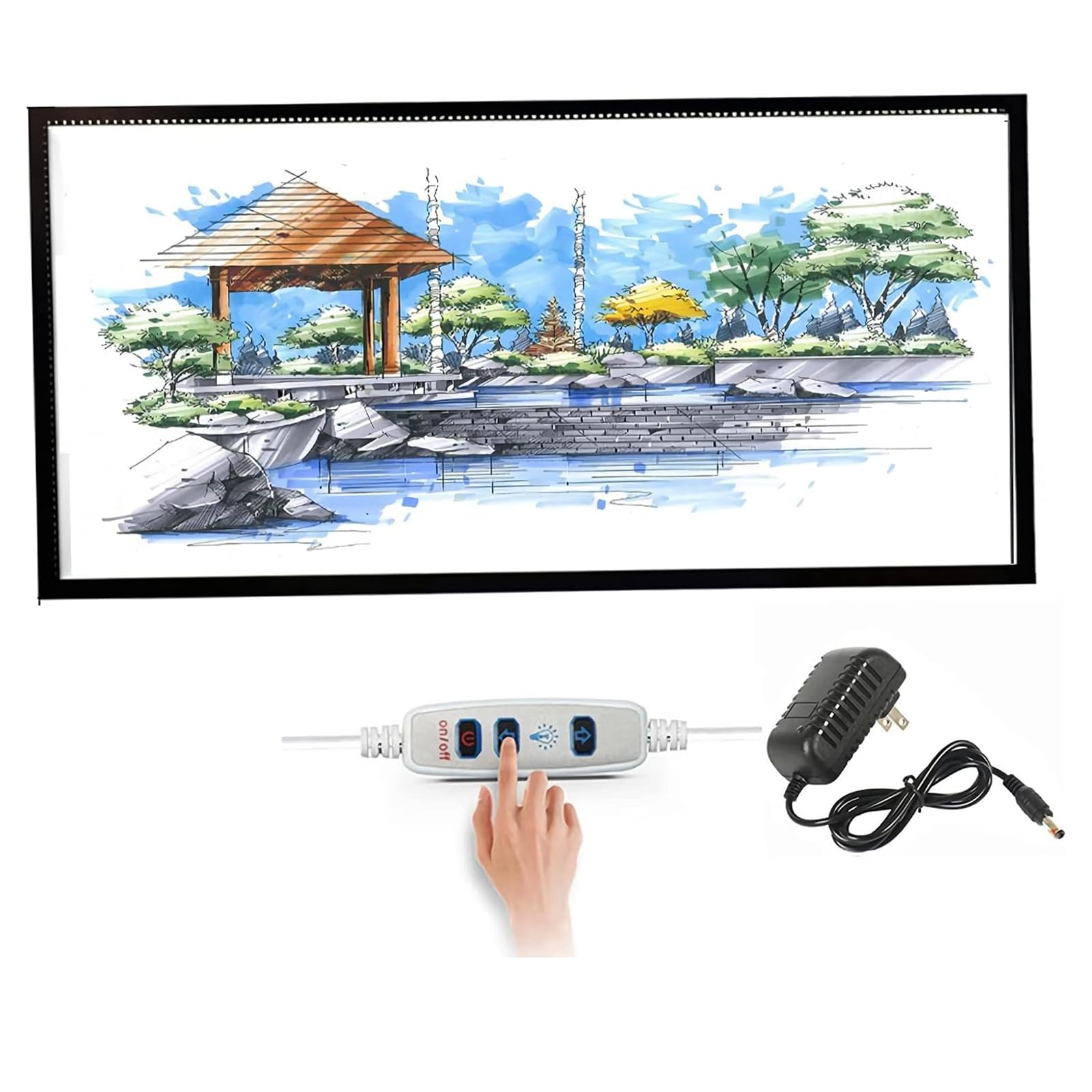Piccola Tavoletta da Ricalco, Formato A5, Lavagna Luminosa A LED per Ricalco, Portatile E Regolabile, Alimentata Tramite USB, per Artisti, per Ricalcare E Dipingere. A3
