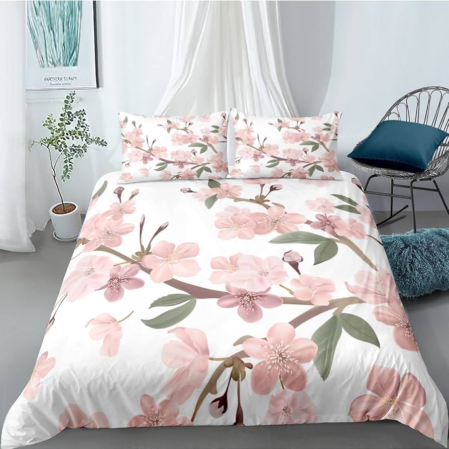 ブラッシュピンク布団カバーと枕カバーセット ブラッシュピンク布団カバーと枕カバーセット