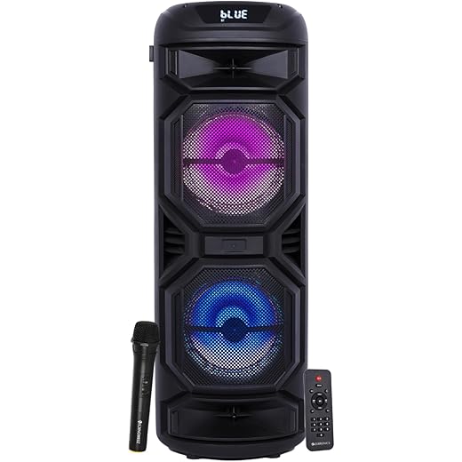 ZEBRONICS Thump 650 Trolley Party Speaker with 40W Output, Bluetooth 5.0, USB, mSD, AUX, FM, TWS, Wireless MIC, Full Panel Light Effect, LED Display, Up to 15h* Backup