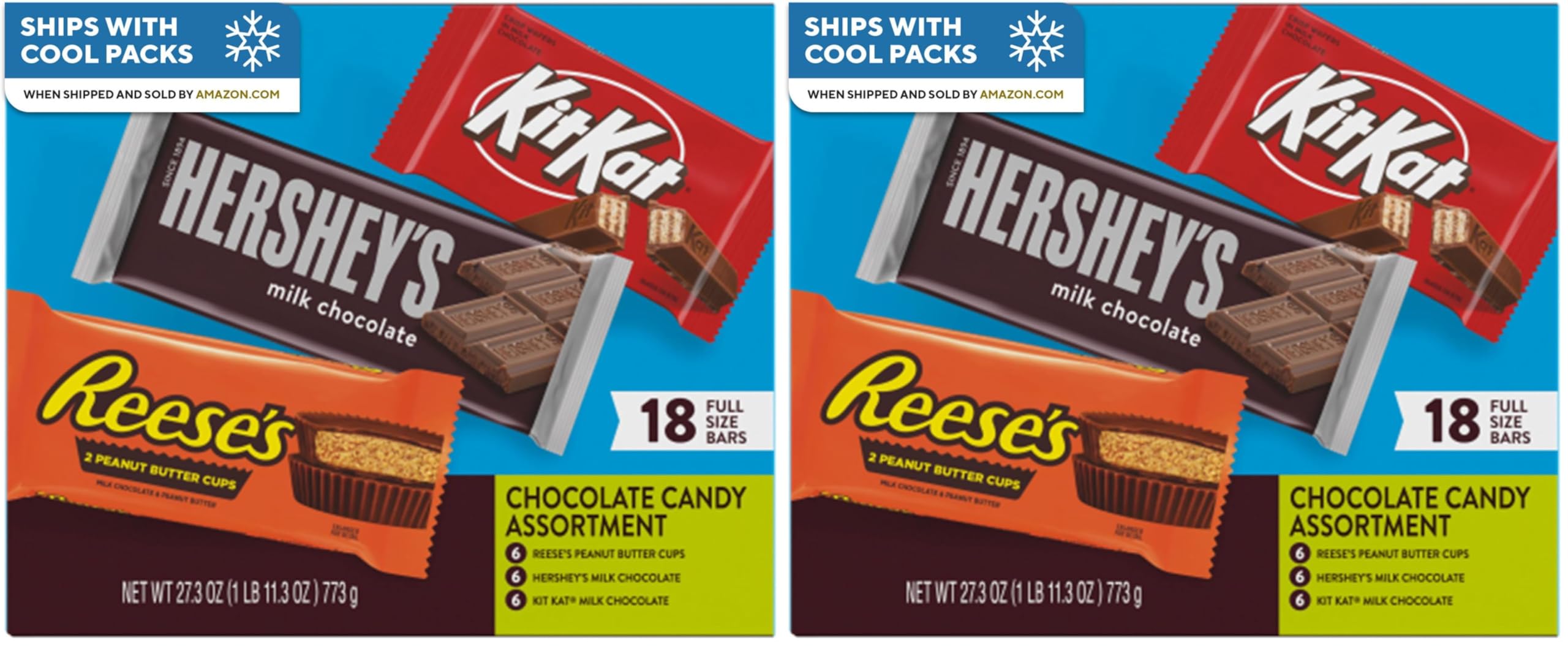 HERSHEY'S Brown / Milk Chocolate / 27.3 Ounce (Pack of 2) Candy & Chocolate Bars