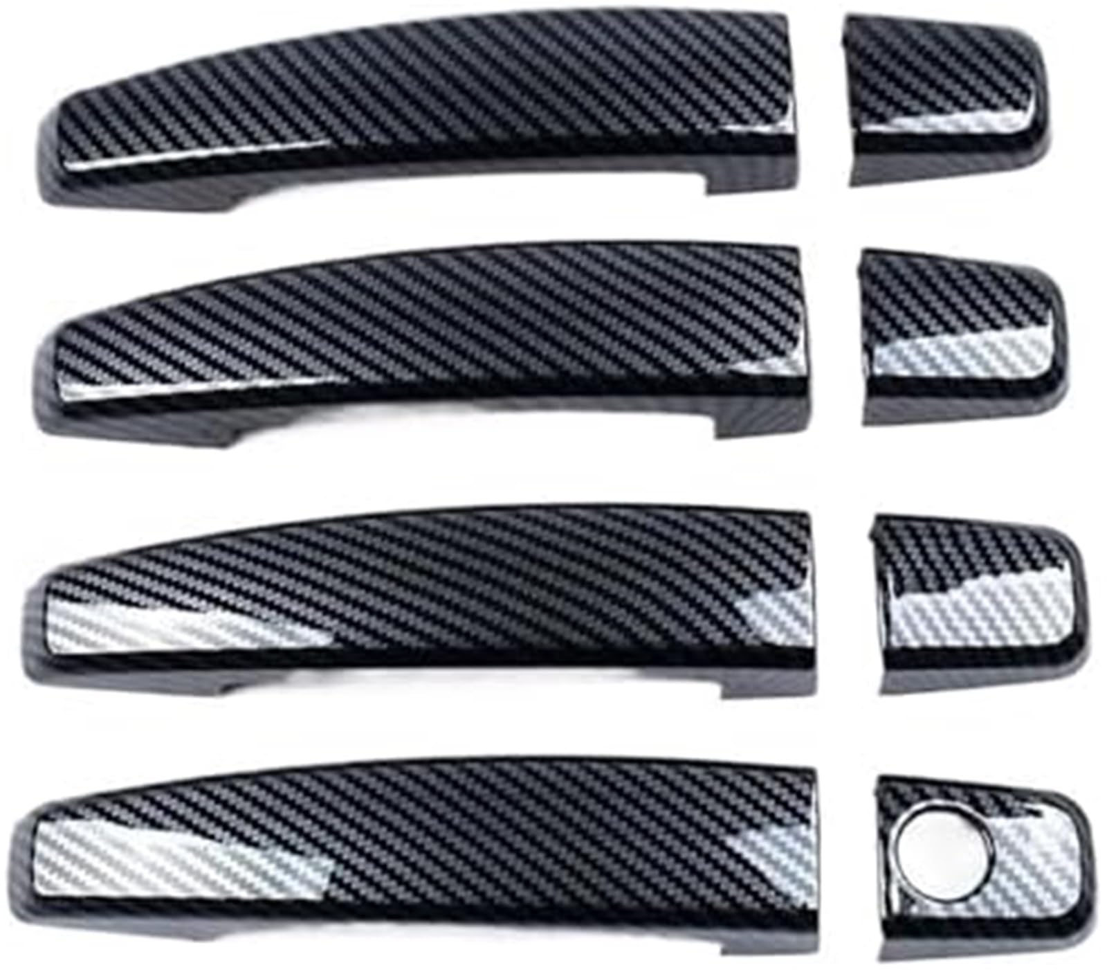 ZAPYVET Exterior Door Handle Cover Door Handle Covers Stickers, for Opel, Meriva, for Insignia, for Zafira, for CORSA, Antara, for Mokka, Ampera(BLACK Carbon Fiber)