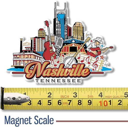 Miniatura 2 de Imán de collage de Nashville City por Classic Magnets, recuerdos coleccionables de goma 3D estilo vintage y regalos fabricados en los Estados