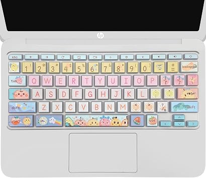 Keyboard Cover Skin for HP Chromebook 11 x360 11.6,G2/G3/G4/G5/G6 EE/G7 EE 11.6, 14-ca 14-ak14-X Series/HP Chromebook 14 G2 G3 G4 Keyboard Protector,Cute Fruits