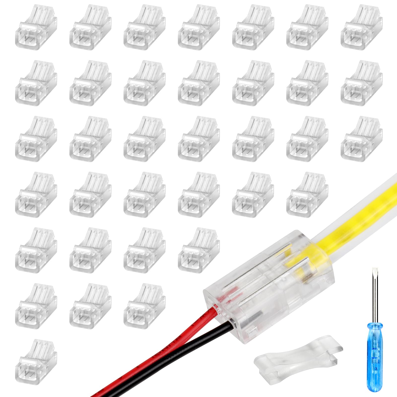 22-20 AWG Quick Splice Wire Connectors 10 Pack – No Strip, Insulation Piercing, For LED Strips, Automotive-1202709