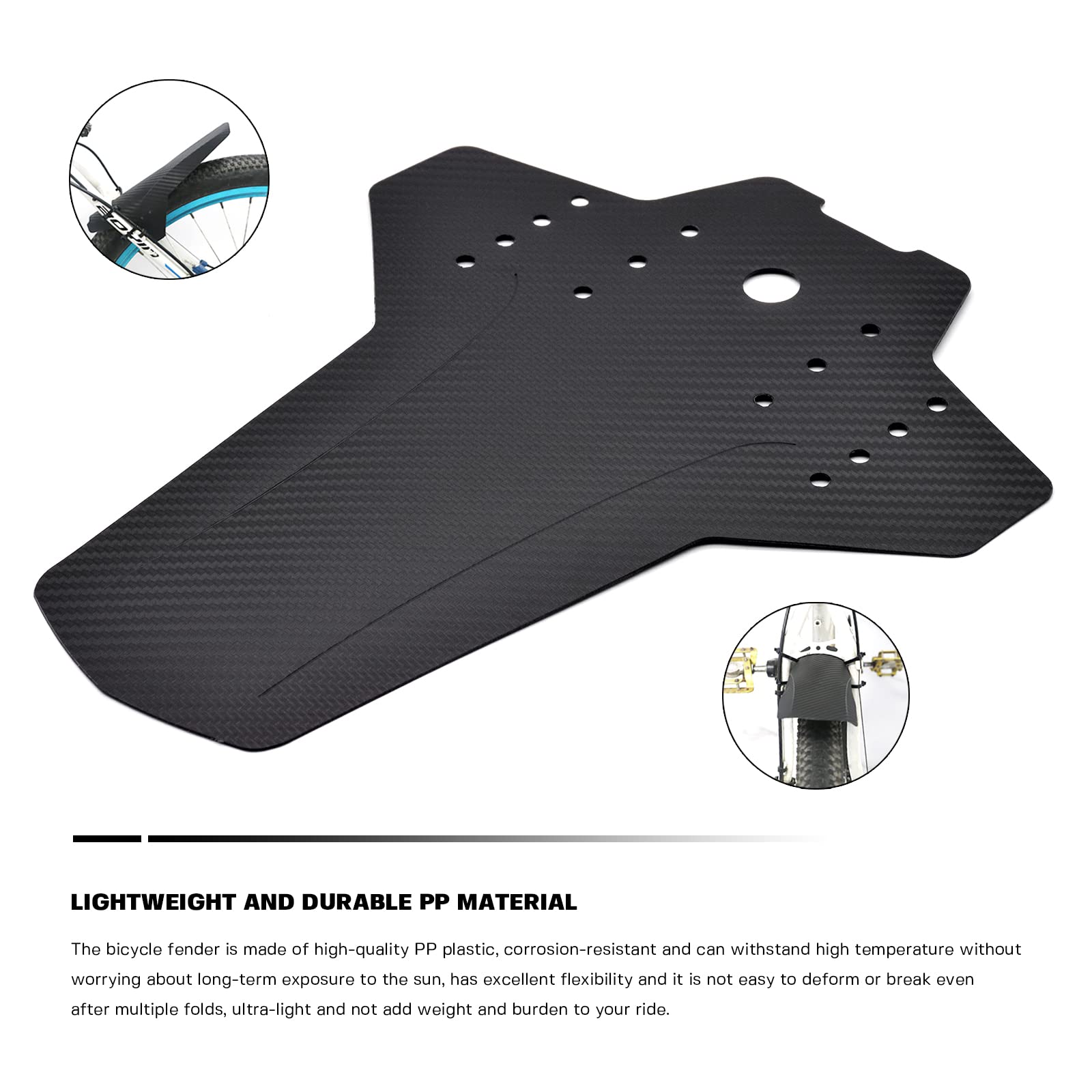 Garde-Boue Pièce de Montagne Vélo Fender VTT 26 27 5 29'' MTB Mudguard Avant et Arrière pour Vélo Mud Guard Motif orange sur fond noir